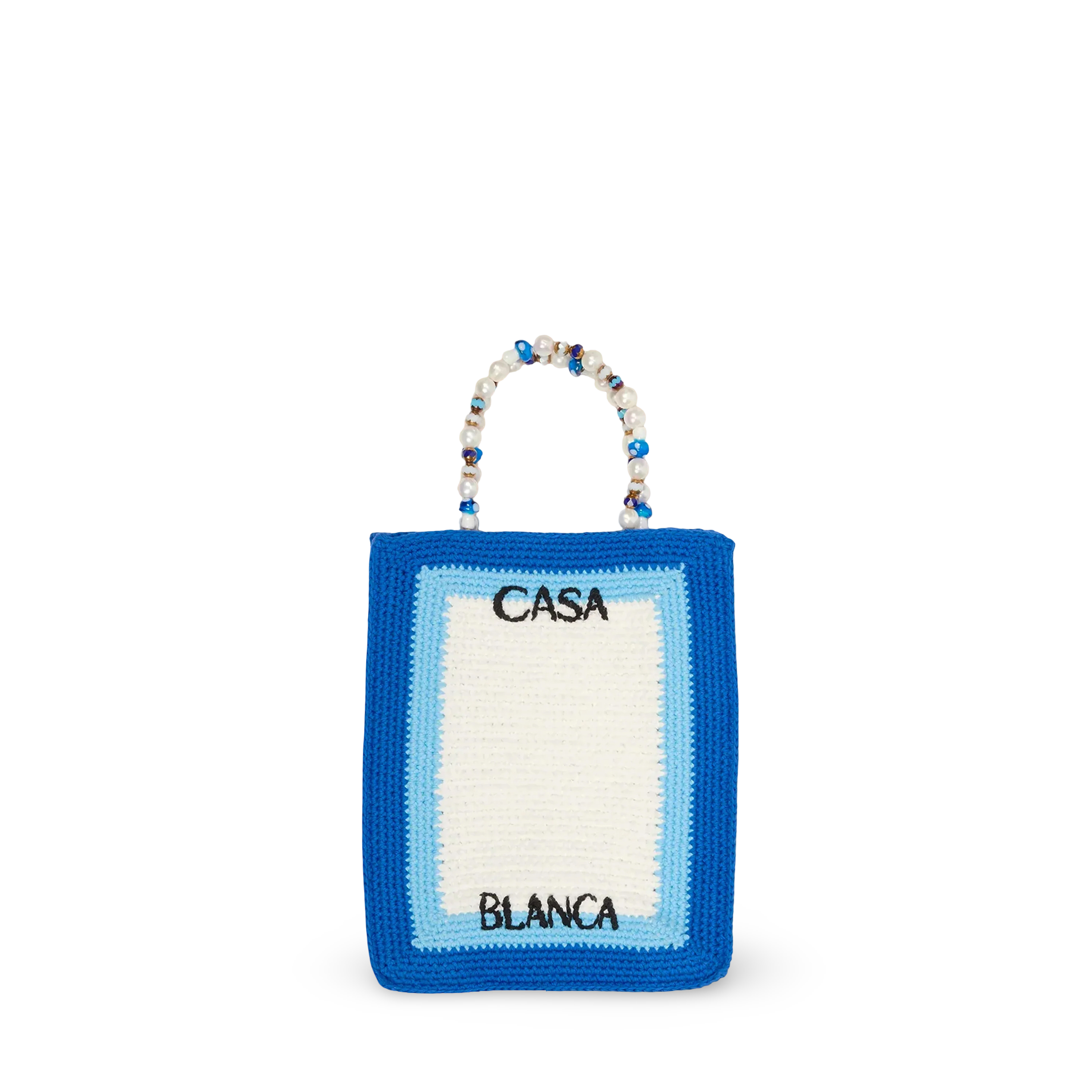 Bolso Azul Casablanca Beaded Crochet