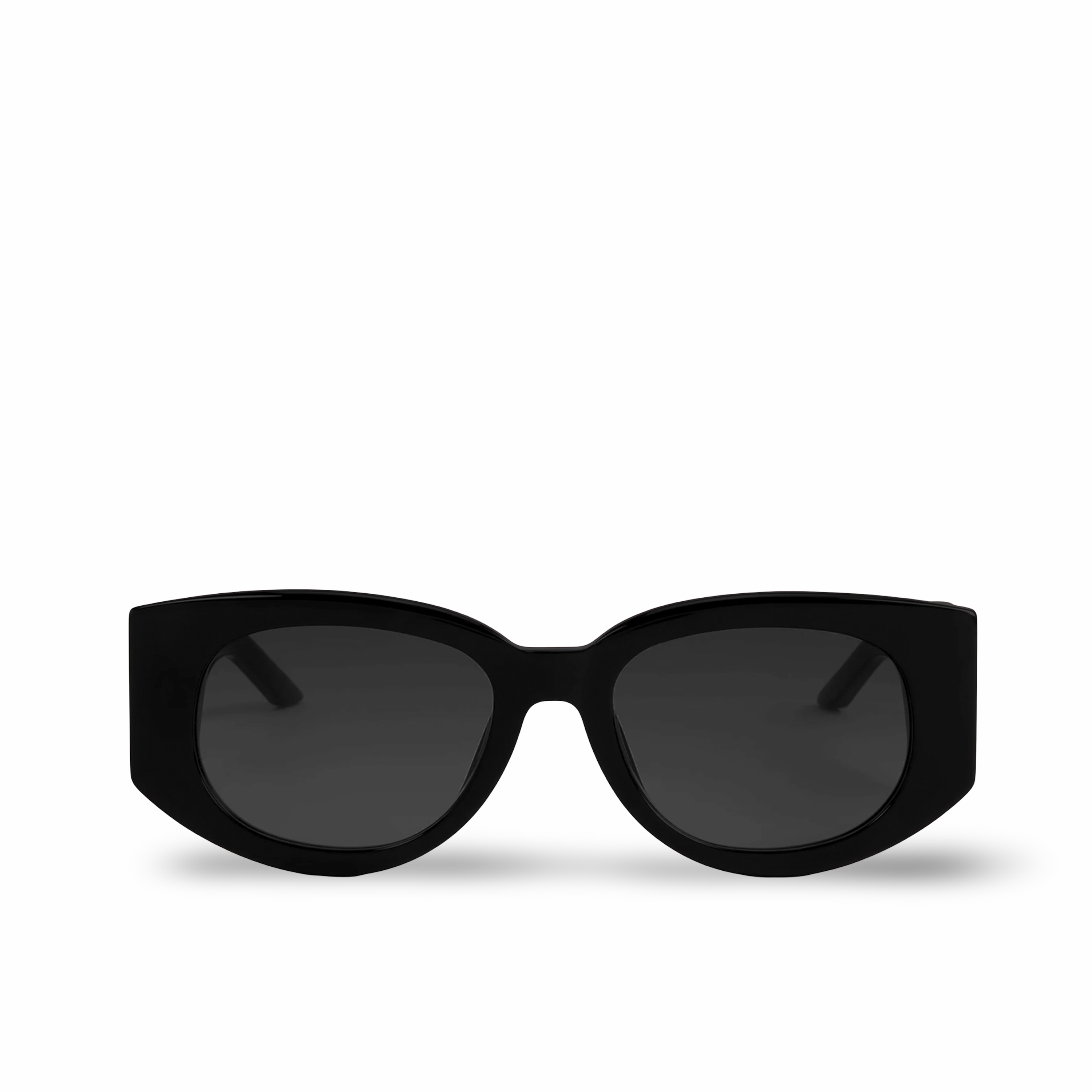 Gafas de Sol Negras Casablanca Hombre Acetato & Metal Oval Wave