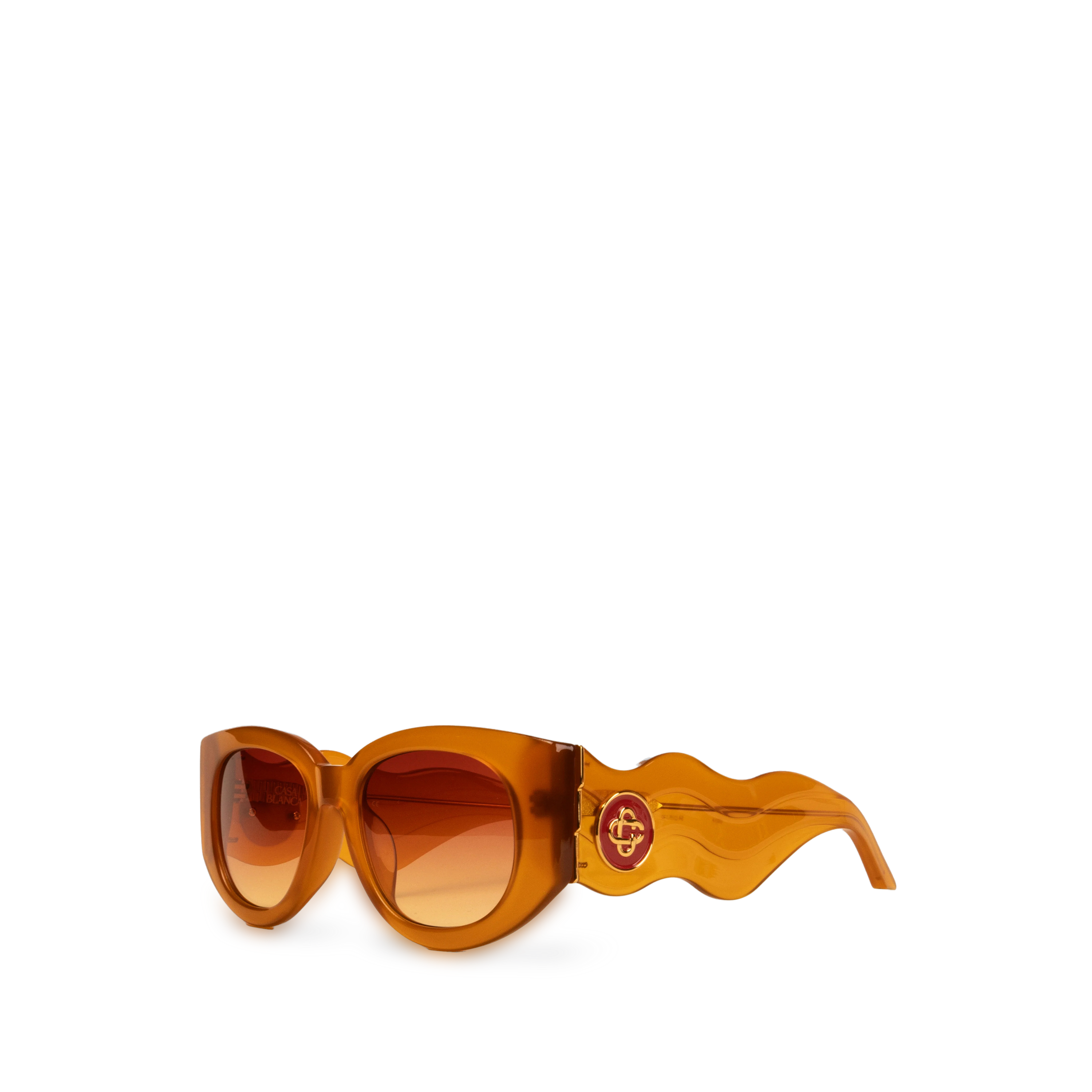 Gafas de Sol Naranja Casablanca Mujer Acetato & Metal Oval Wave