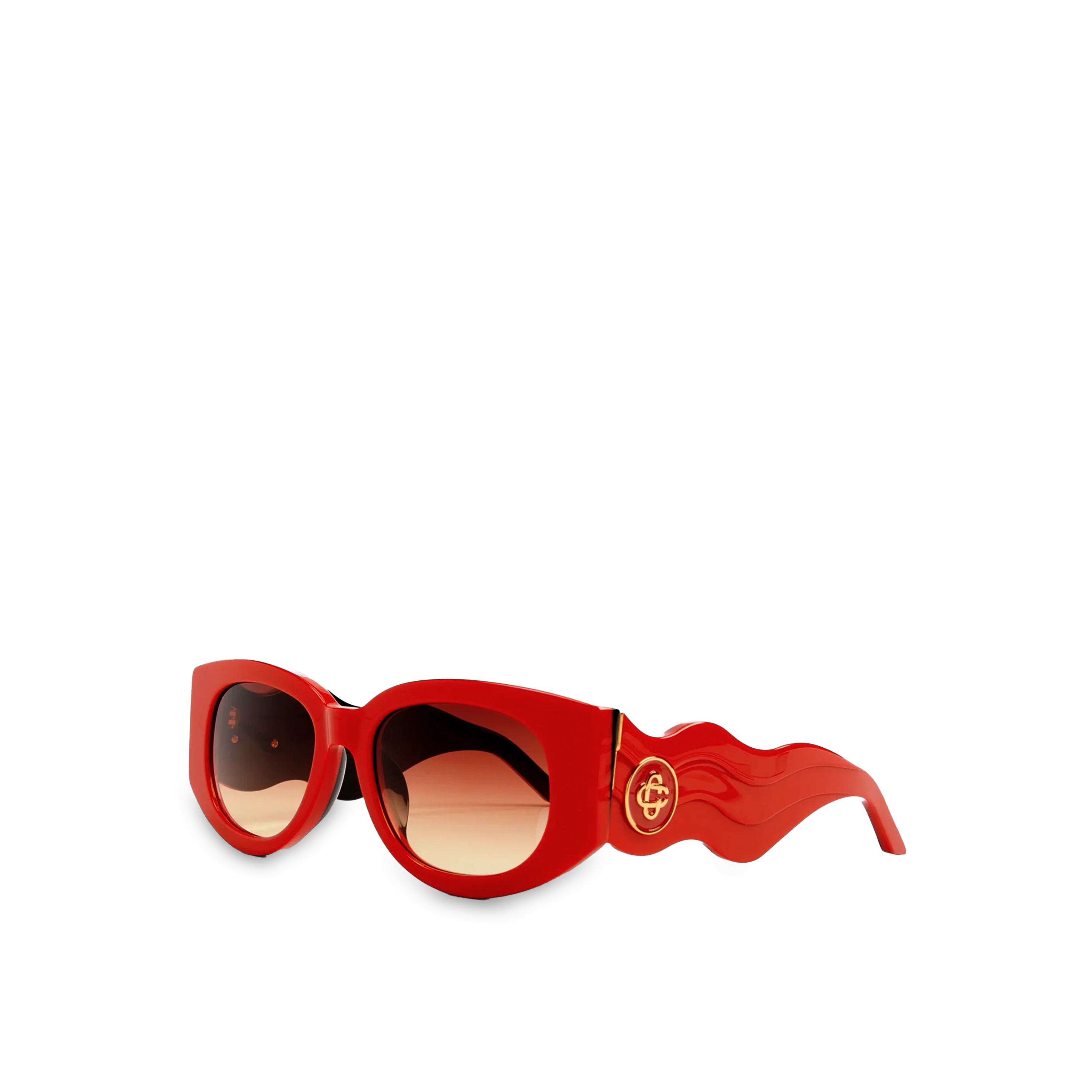 Gafas de Sol Rojas Casablanca Acetato & Metal Oval Wave