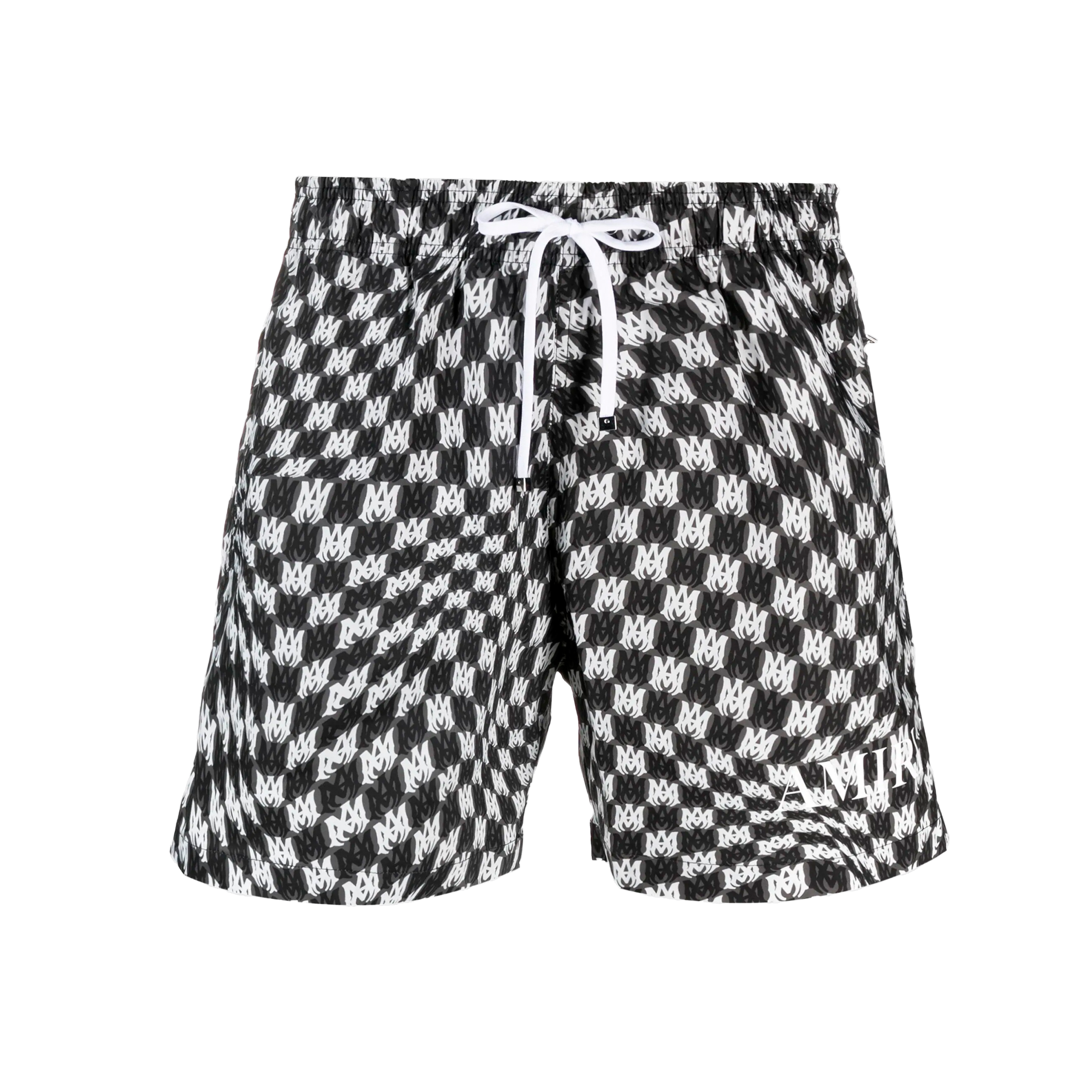 Pantaloneta Negra AMIRI Monogram Wave