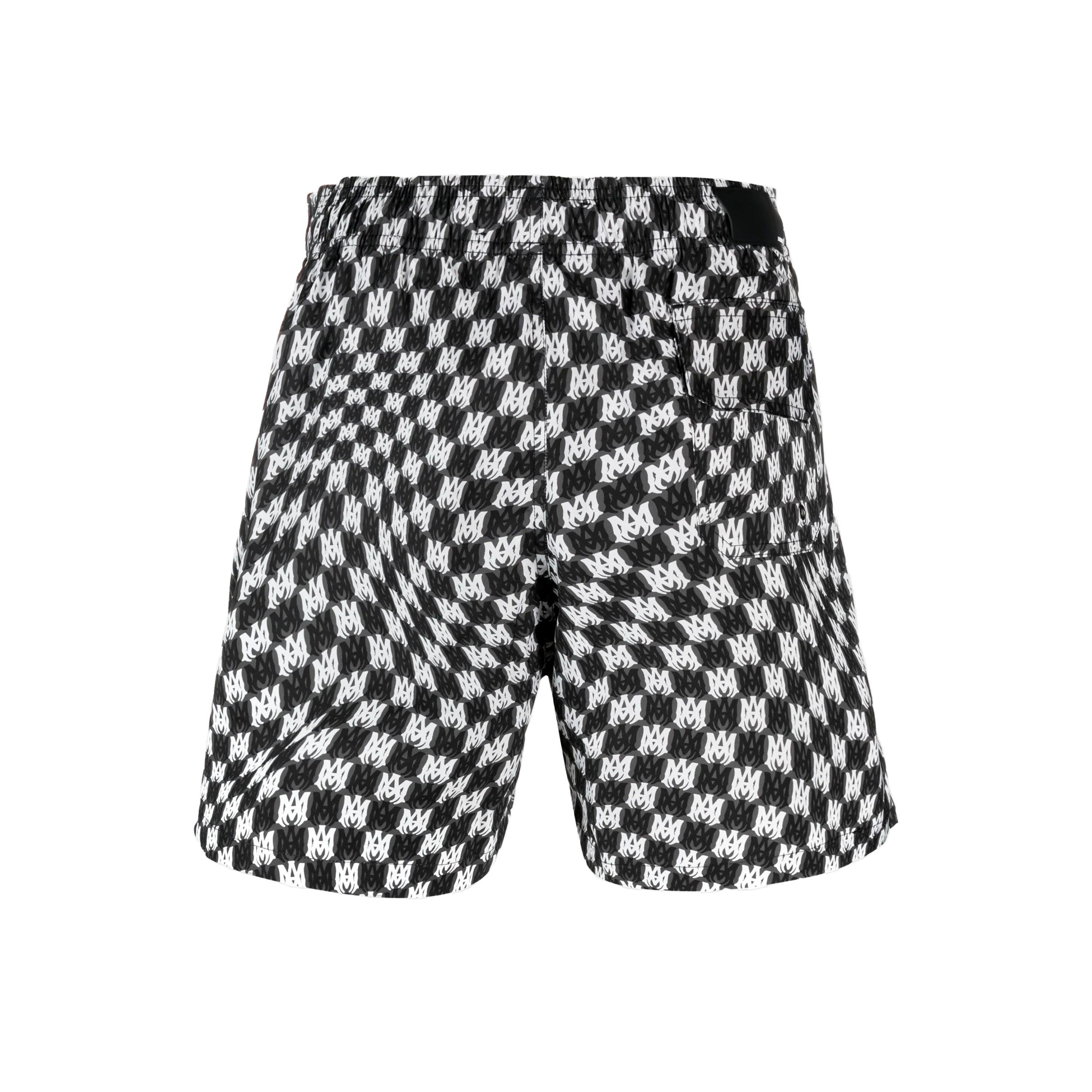 Pantaloneta Negra AMIRI Monogram Wave
