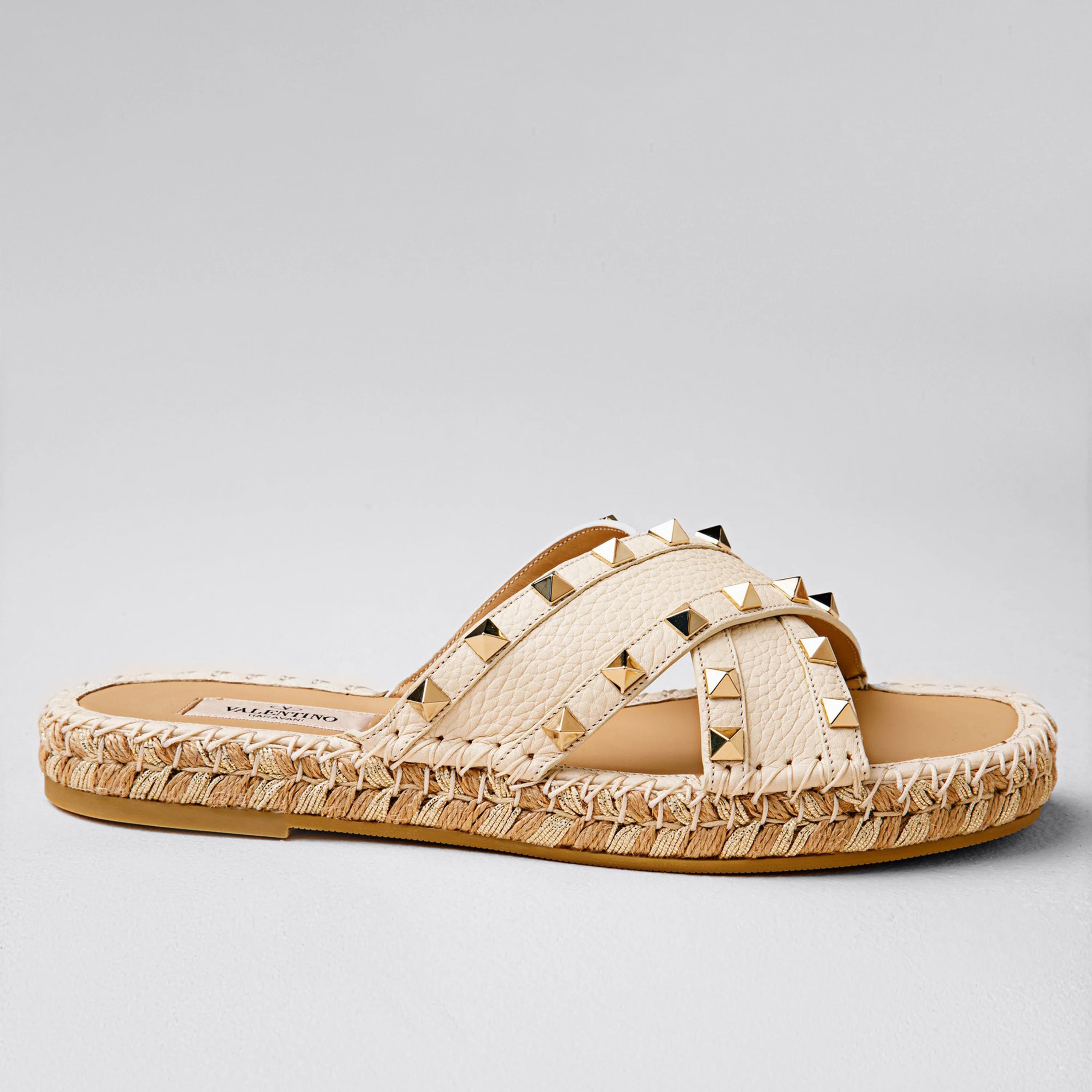 Sandalias Marfil Claro Alpargatas Valentino