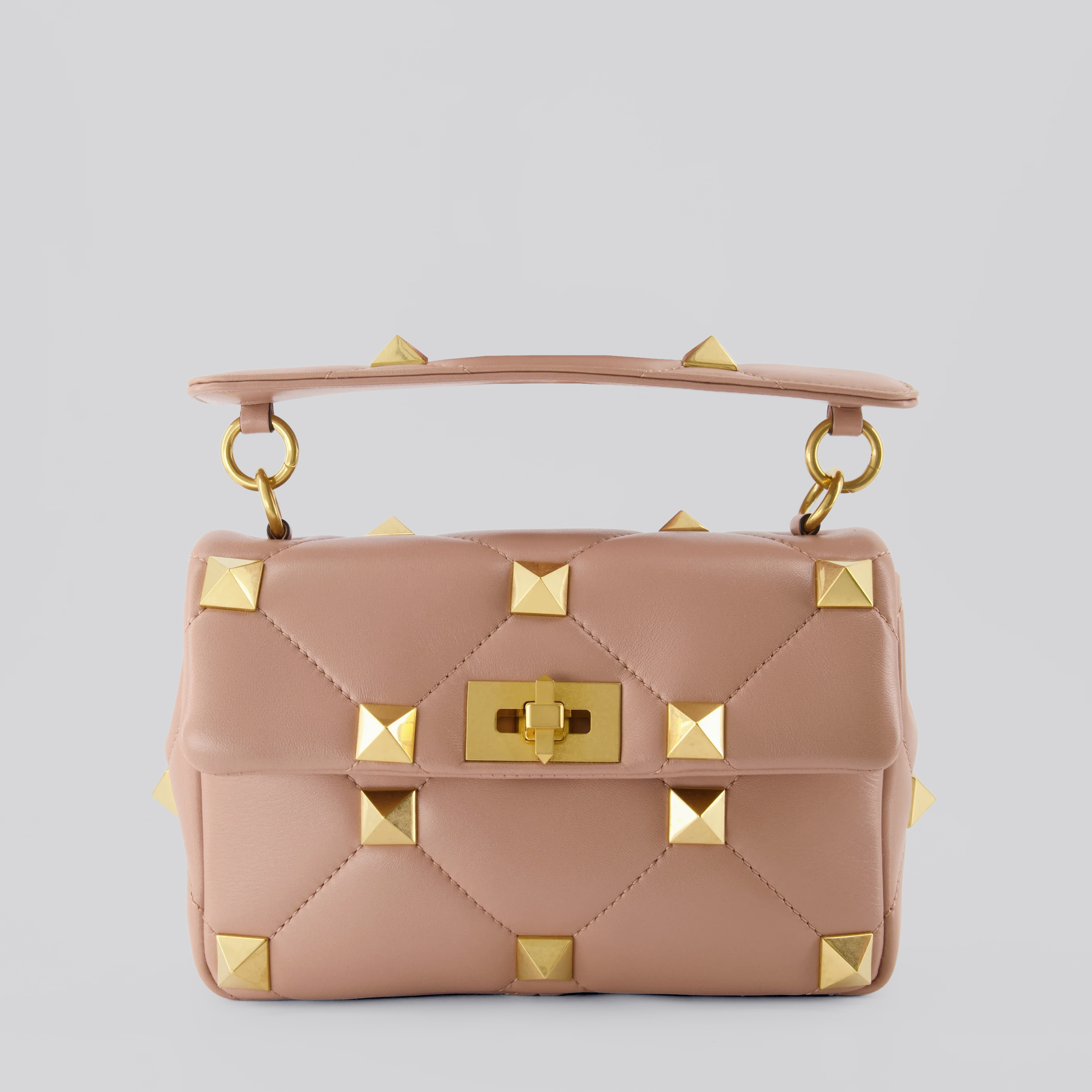 Cartera Rose Cannelle Valentino Roman Stud Bag