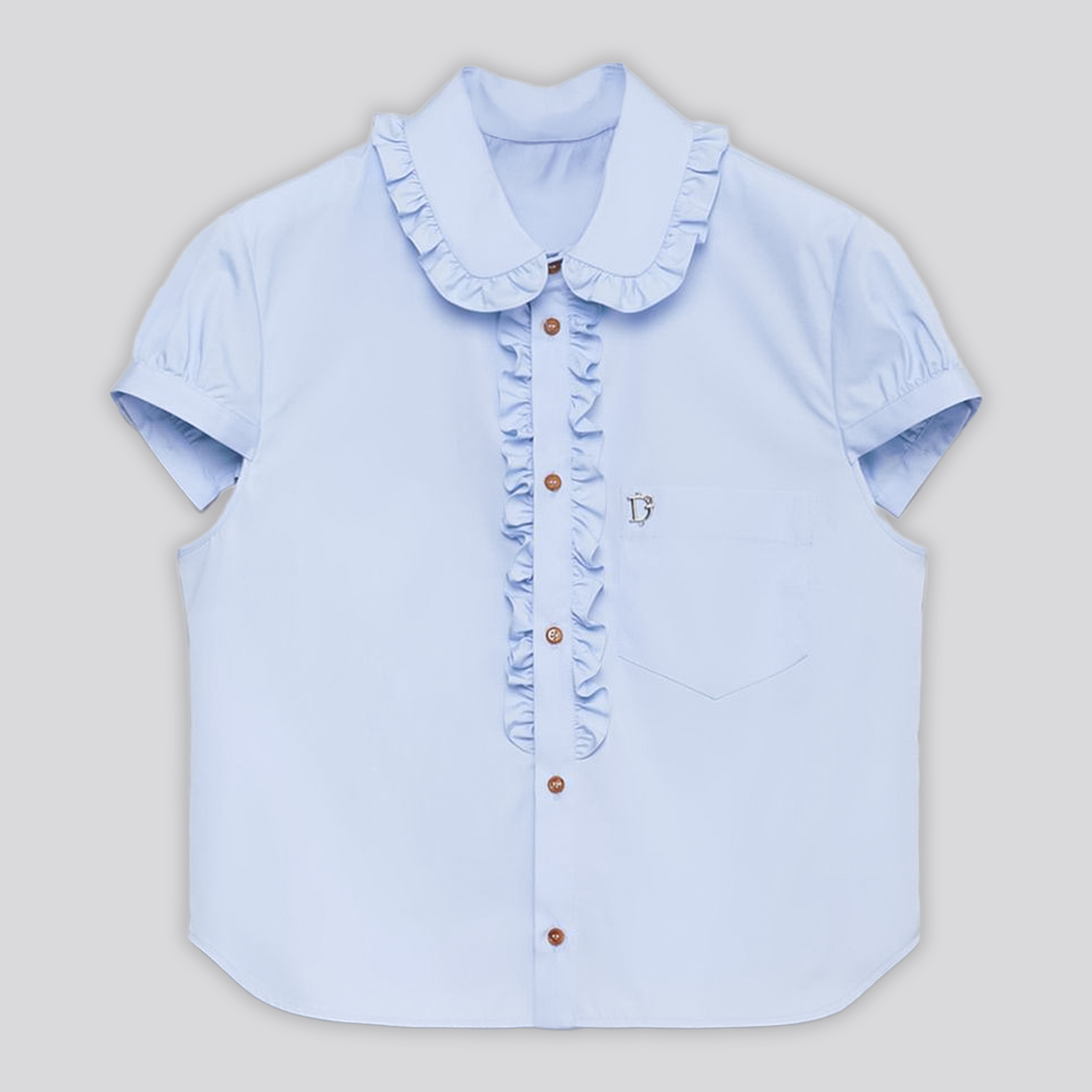 Camisa Celeste Dsquared2 Ruffled-Trim