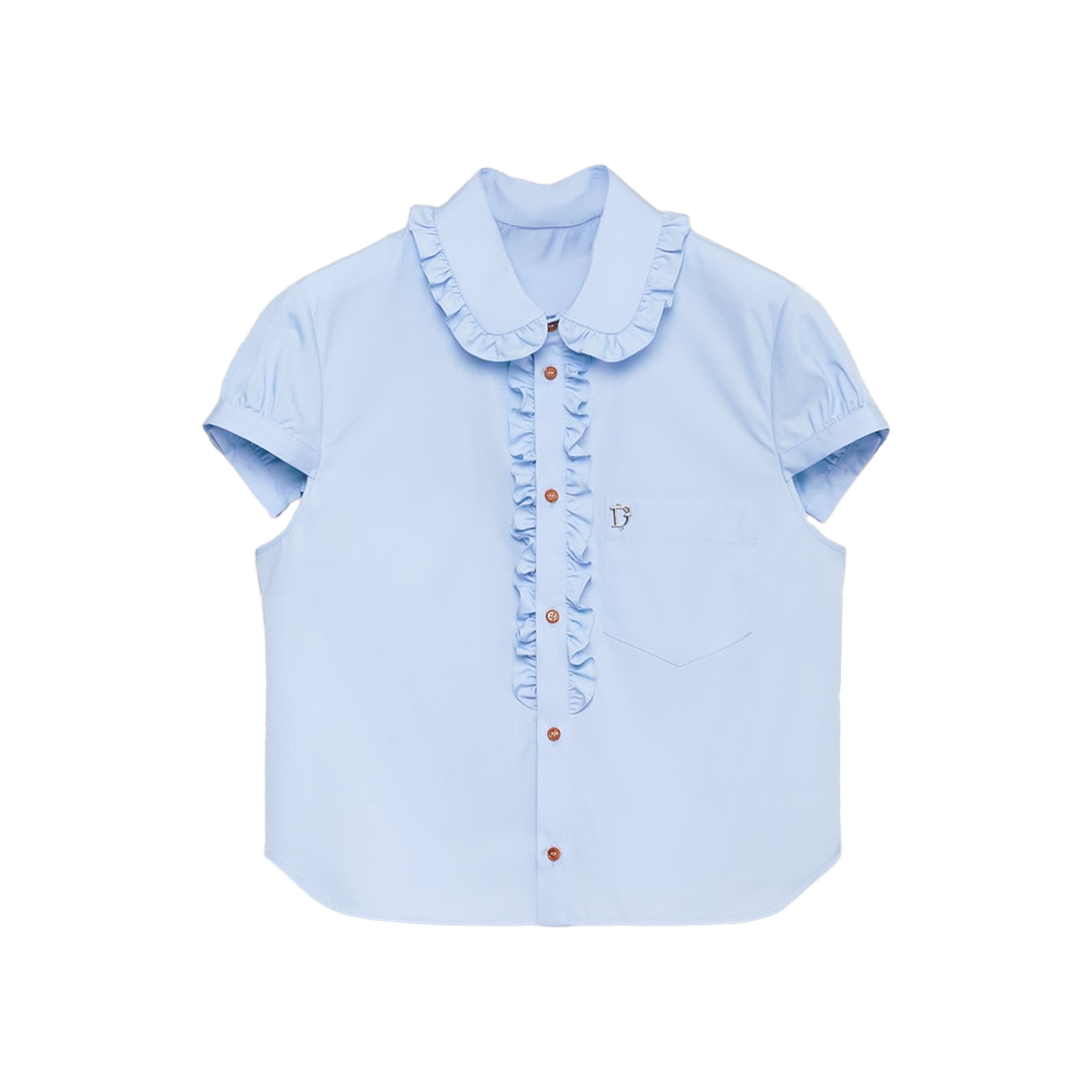 Camisa Celeste Dsquared2 Ruffled-Trim
