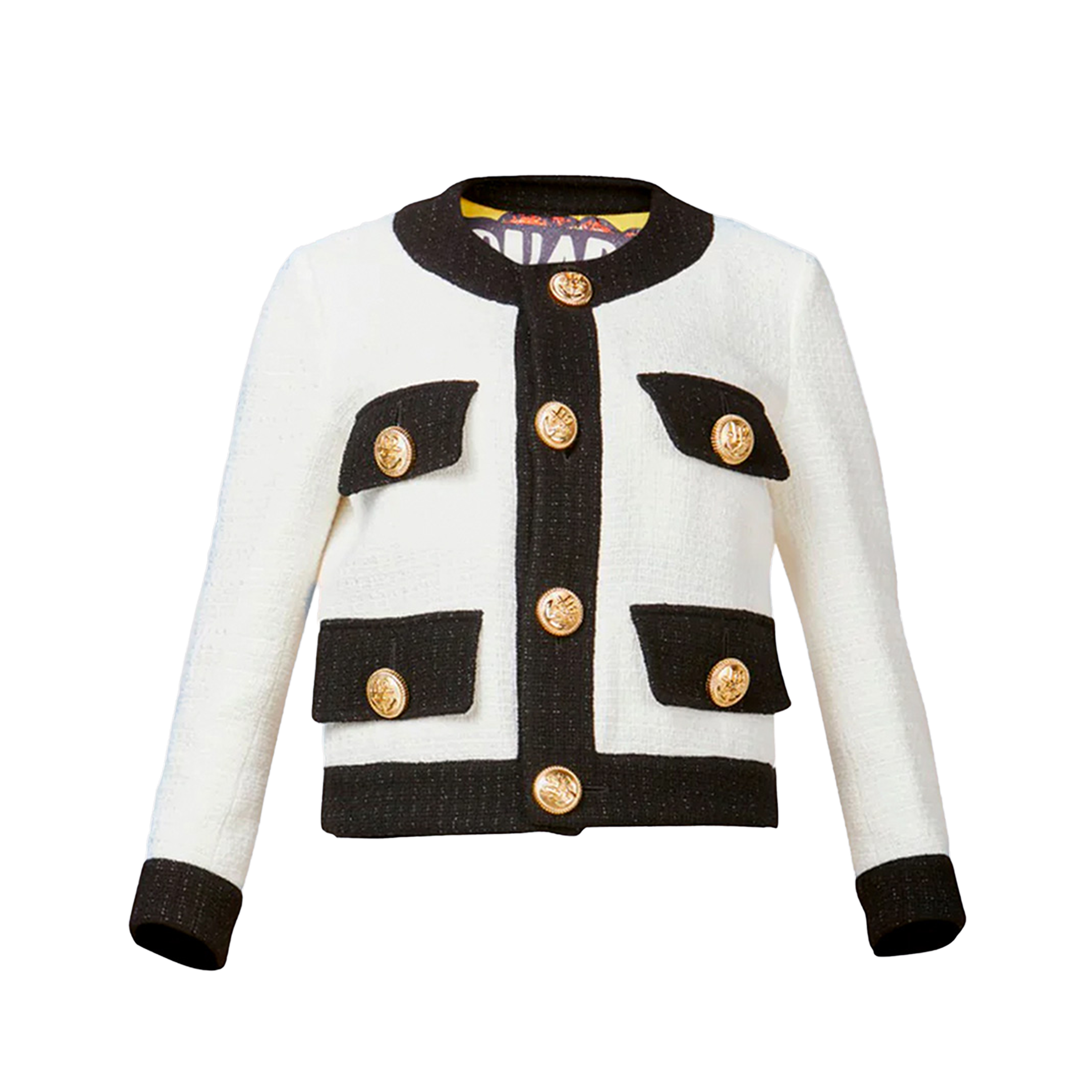 Chaqueta Blanca Dsquared2 Cropped Tweed