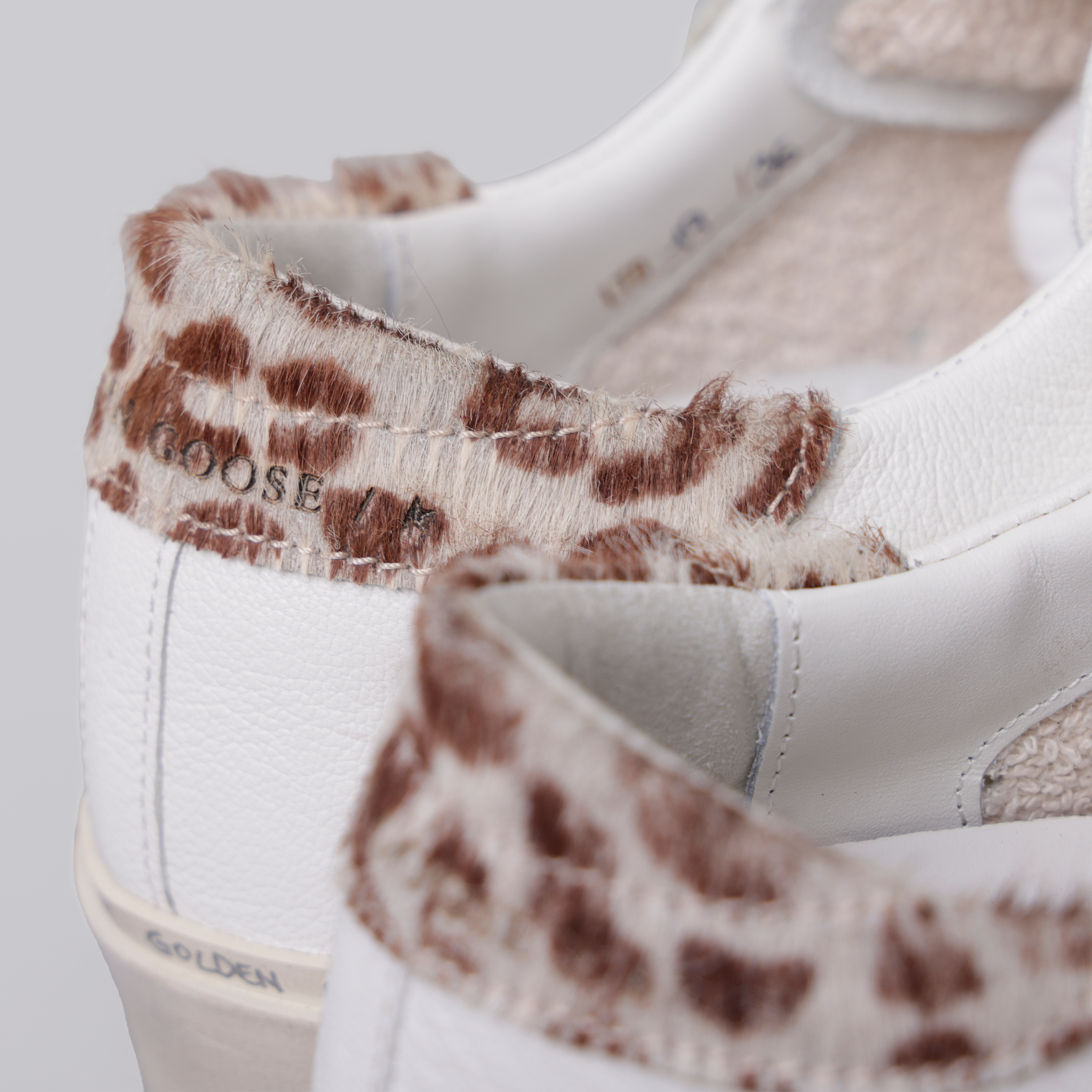 Sneaker White Brown Golden Goose Hi Star Horsy