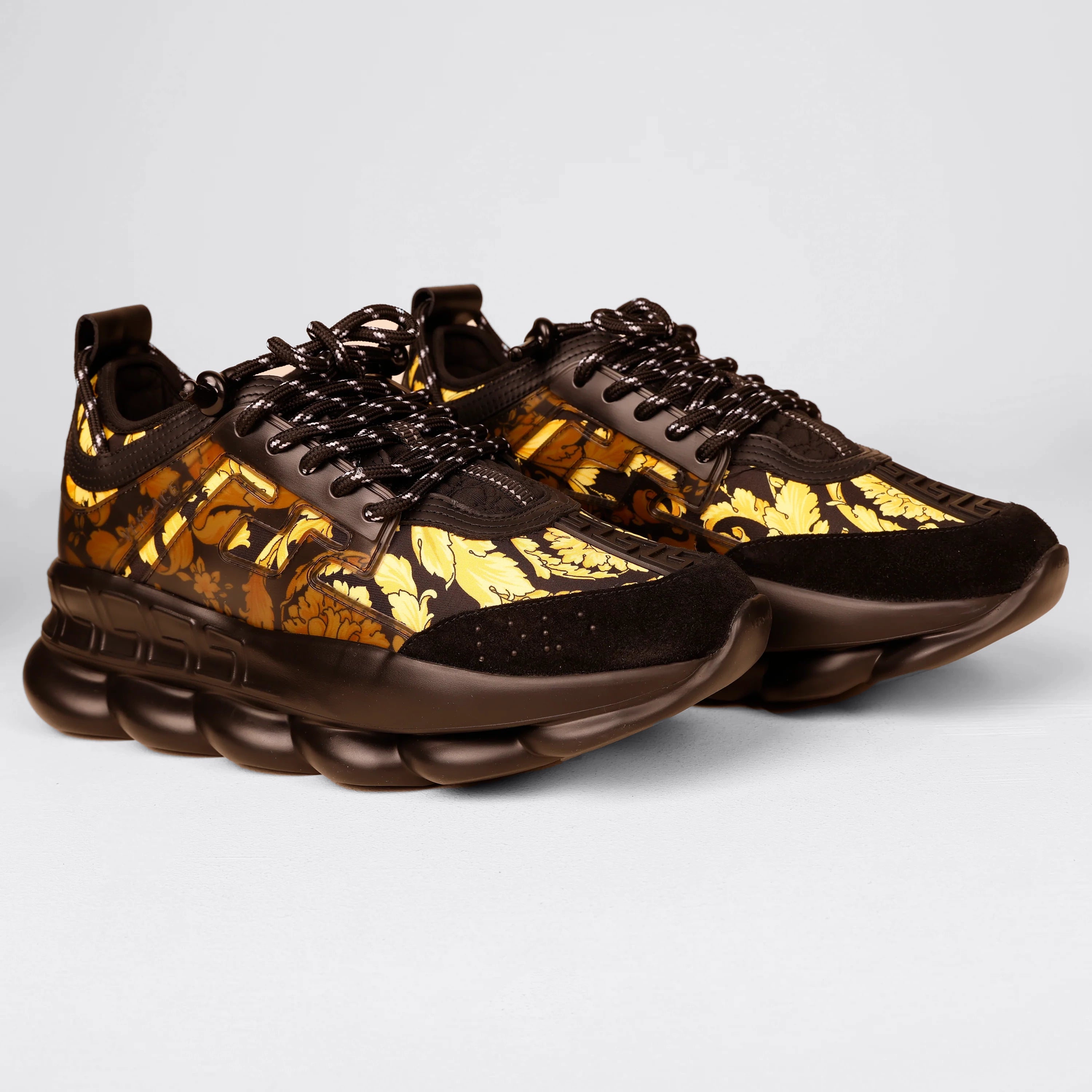 Sneakers Negro Versace Chain Reaction Barocco