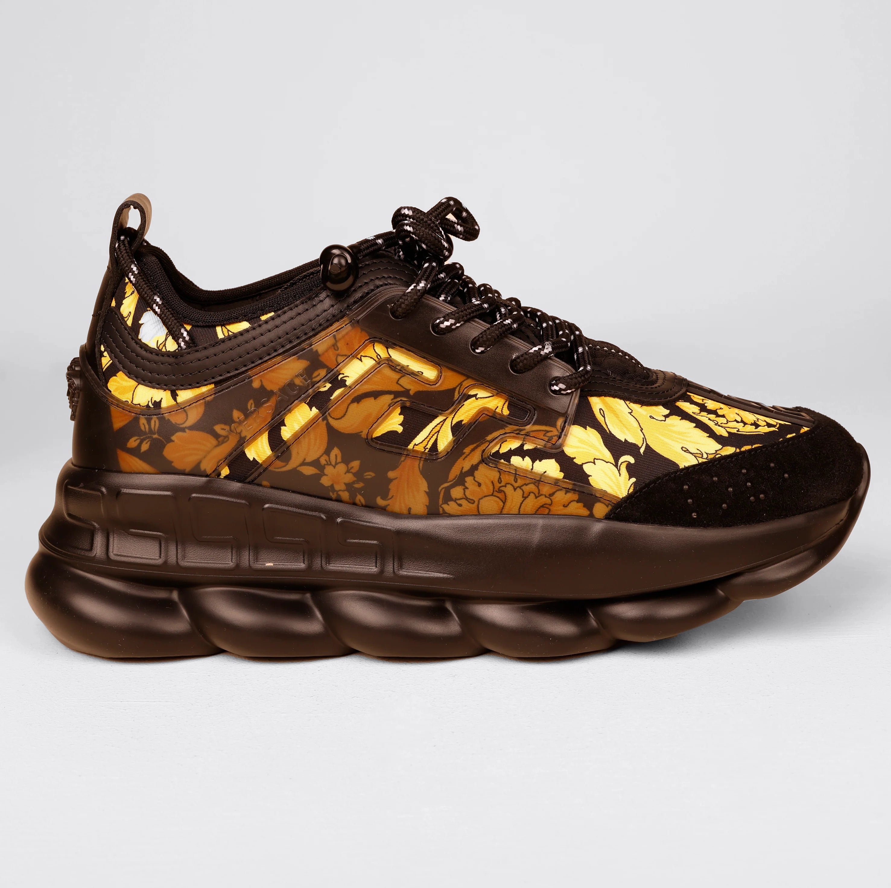 Sneakers Negro Versace Chain Reaction Barocco