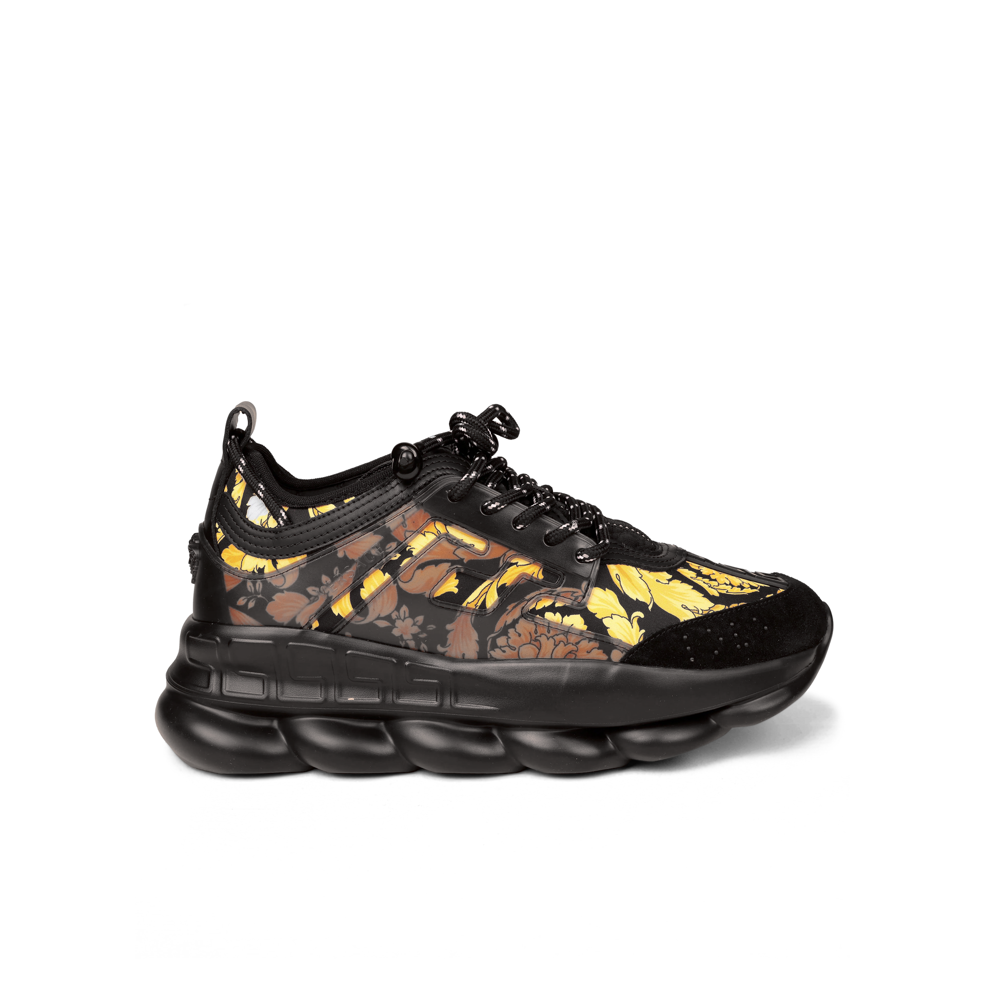 Sneakers Negro Versace Chain Reaction Barocco