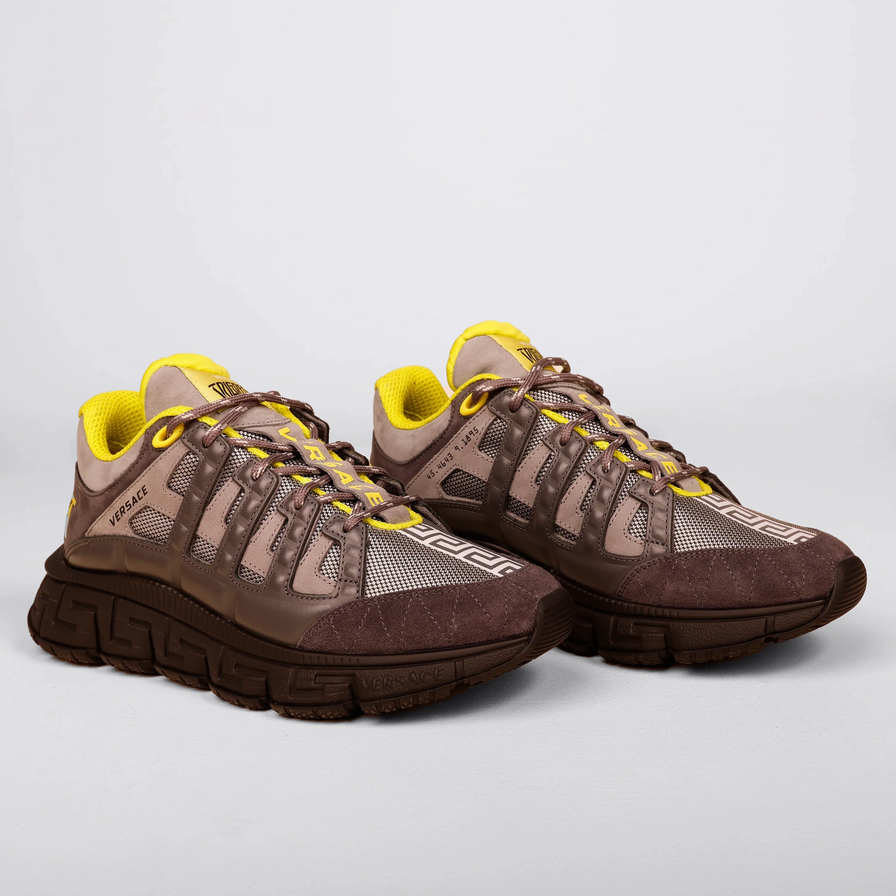 Sneakers Grey Yellow Versace Trigreca