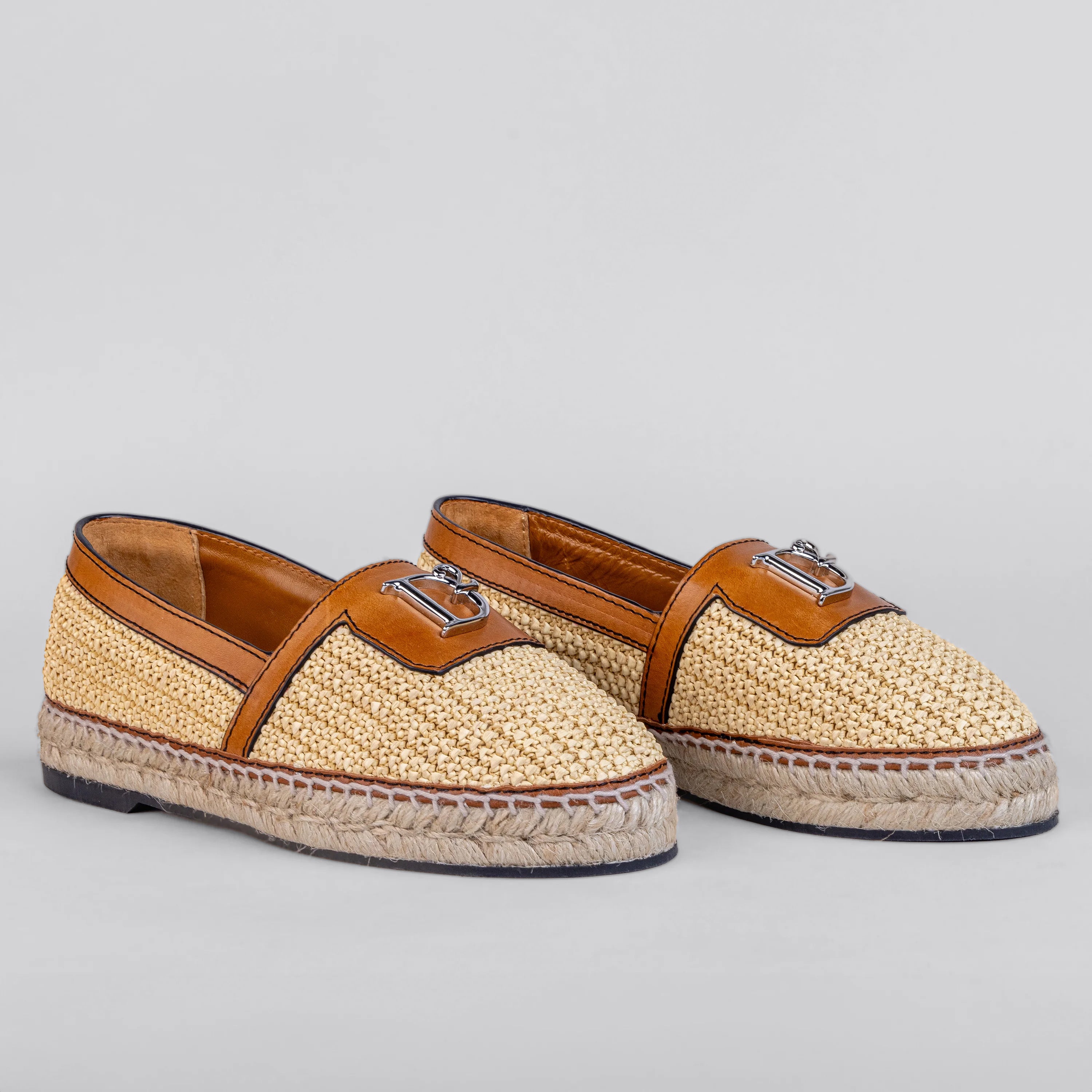 Espadrilles Beige Dsquared2 Placa Plateada