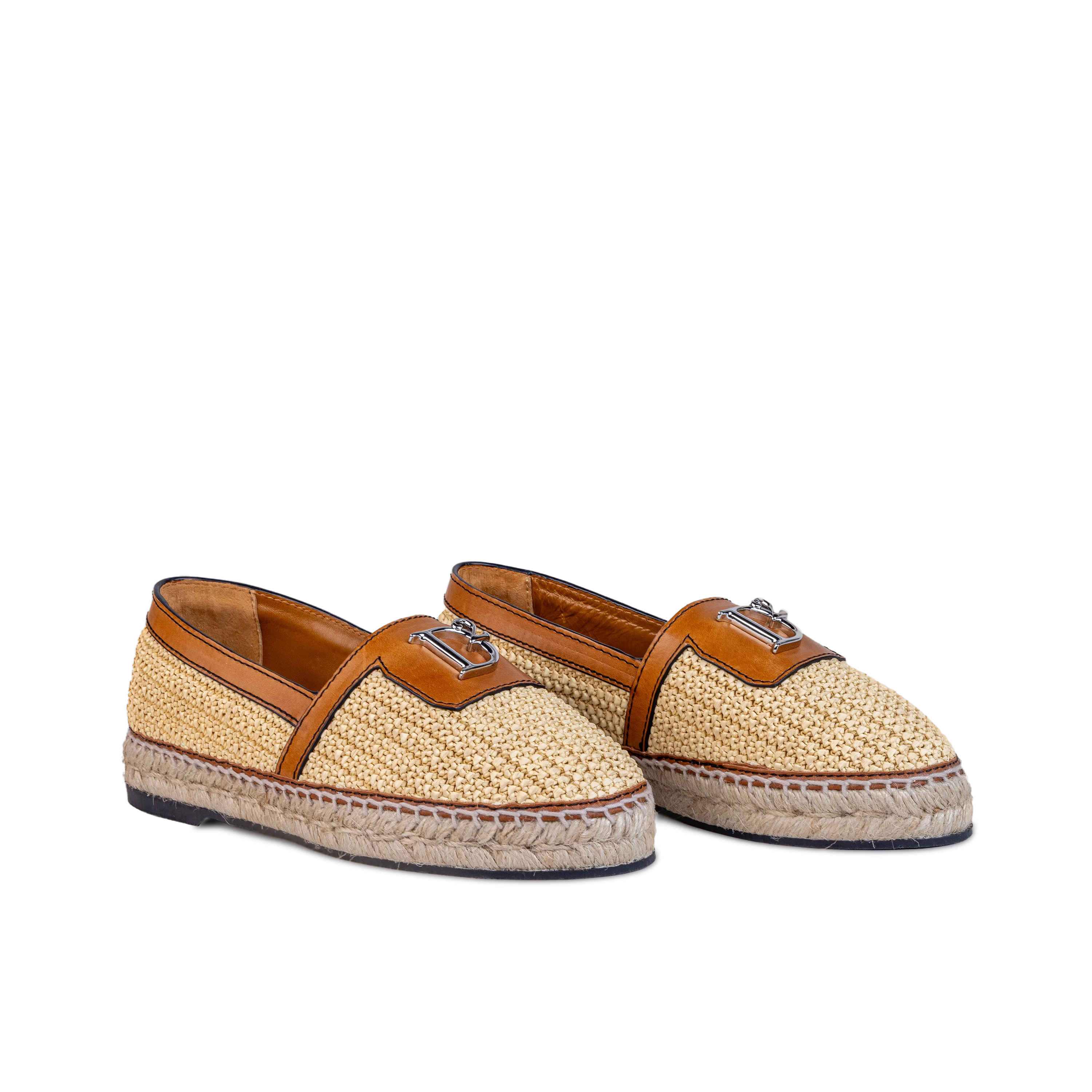 Espadrilles Beige Dsquared2 Placa Plateada