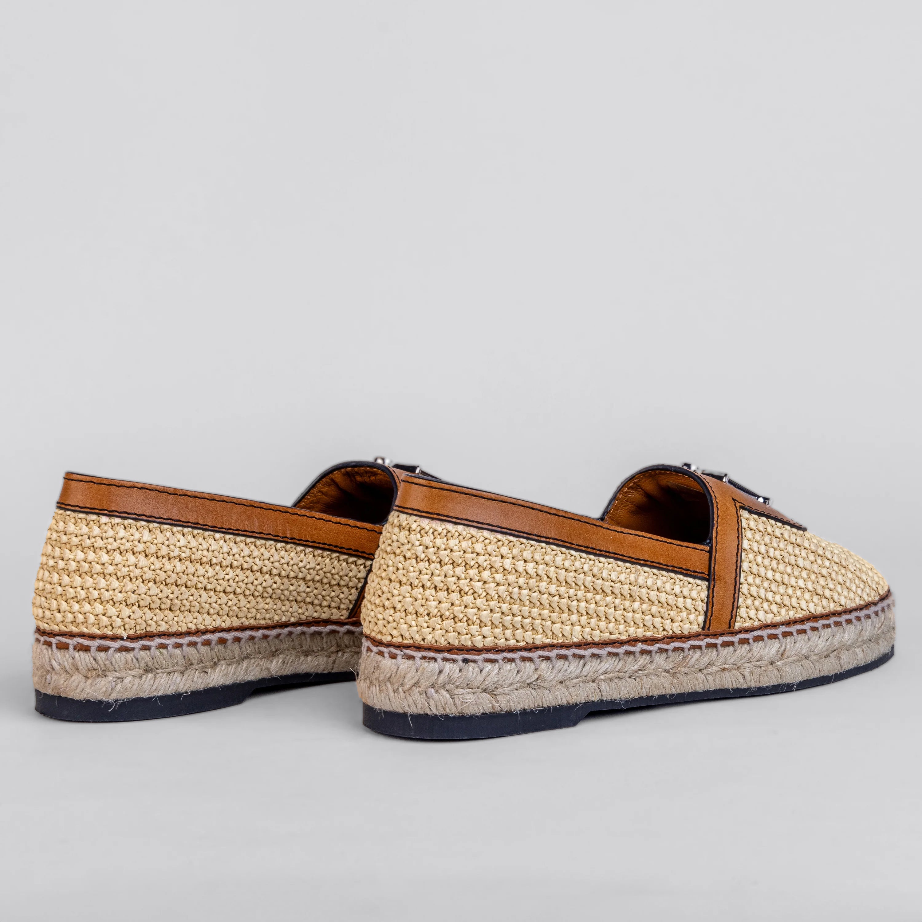 Espadrilles Beige Dsquared2 Placa Plateada