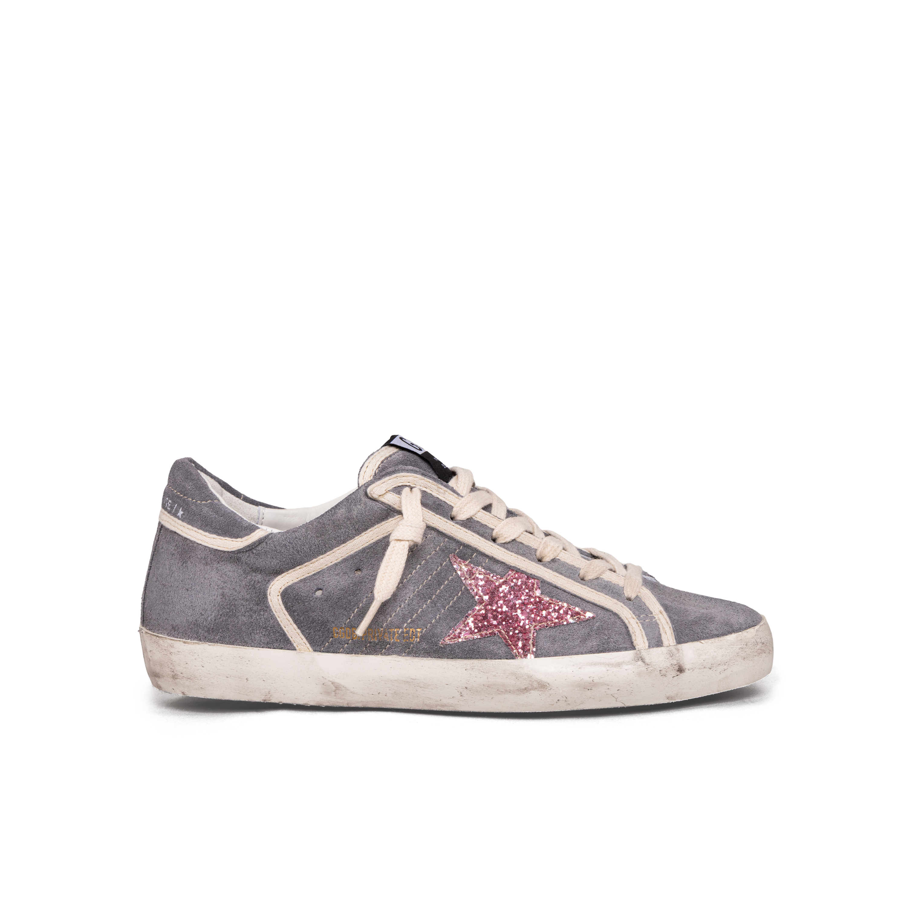 Sneakers Gris Golden Goose Super-Star Glitter Star