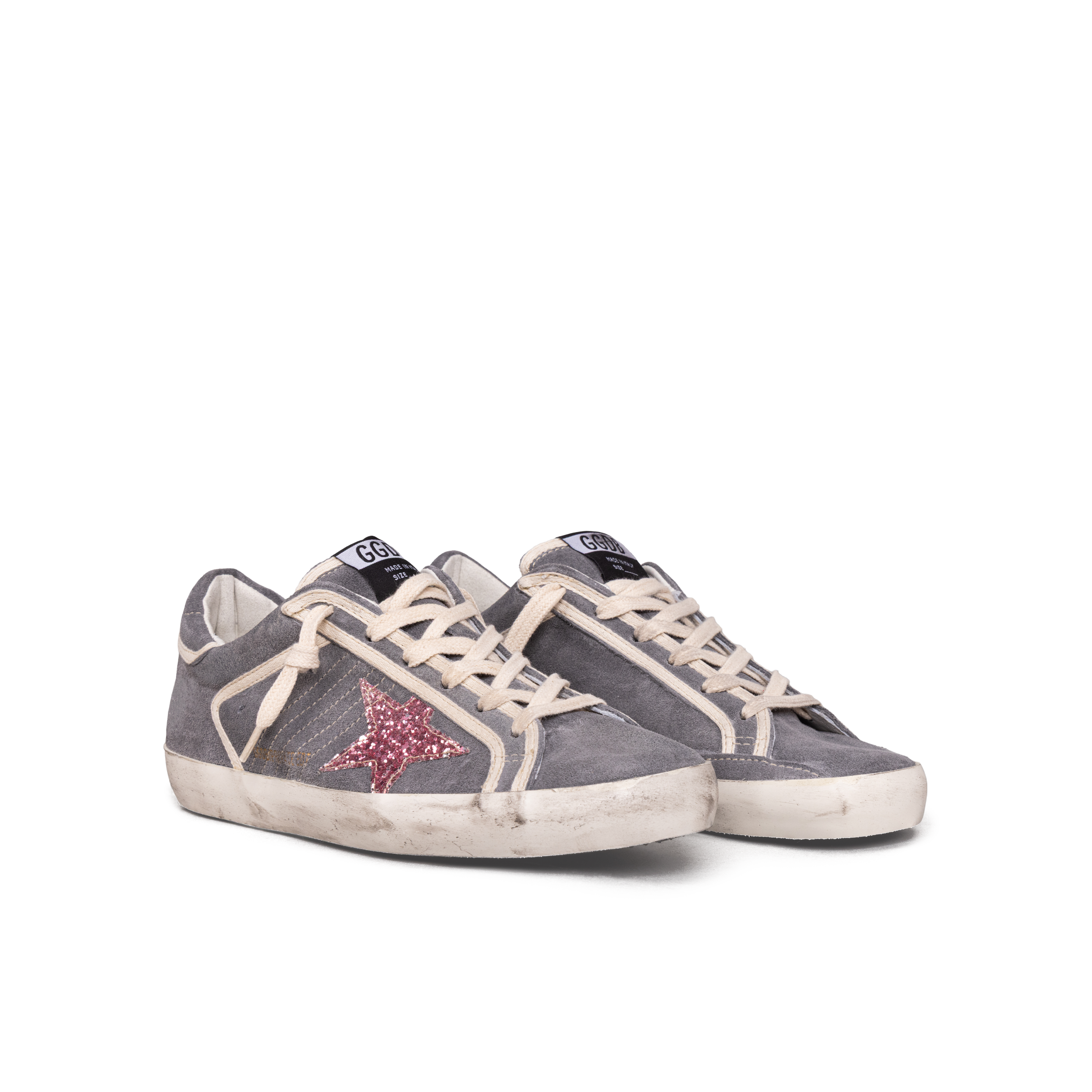Sneakers Gris Golden Goose Super-Star Glitter Star