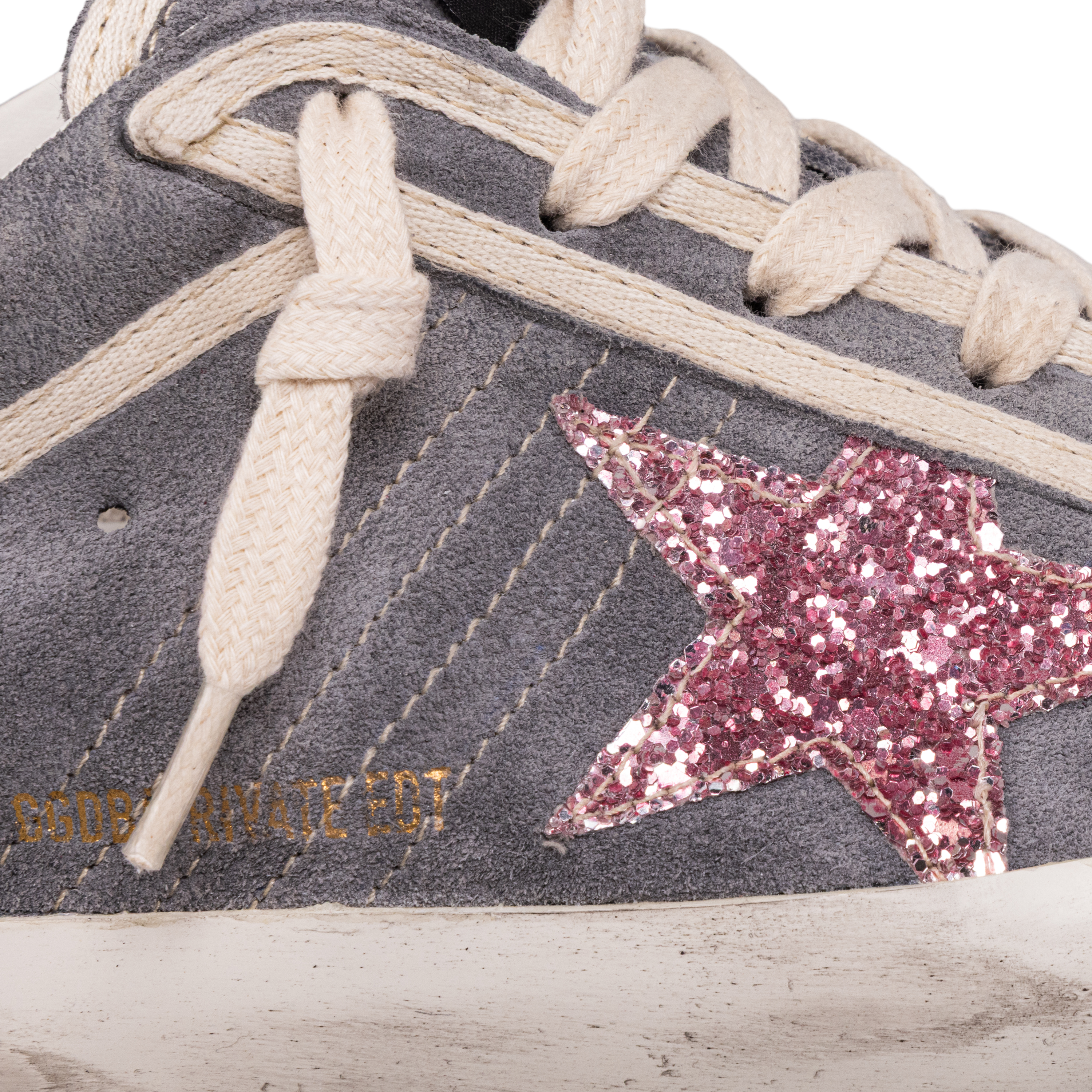 Sneakers Gris Golden Goose Super-Star Glitter Star