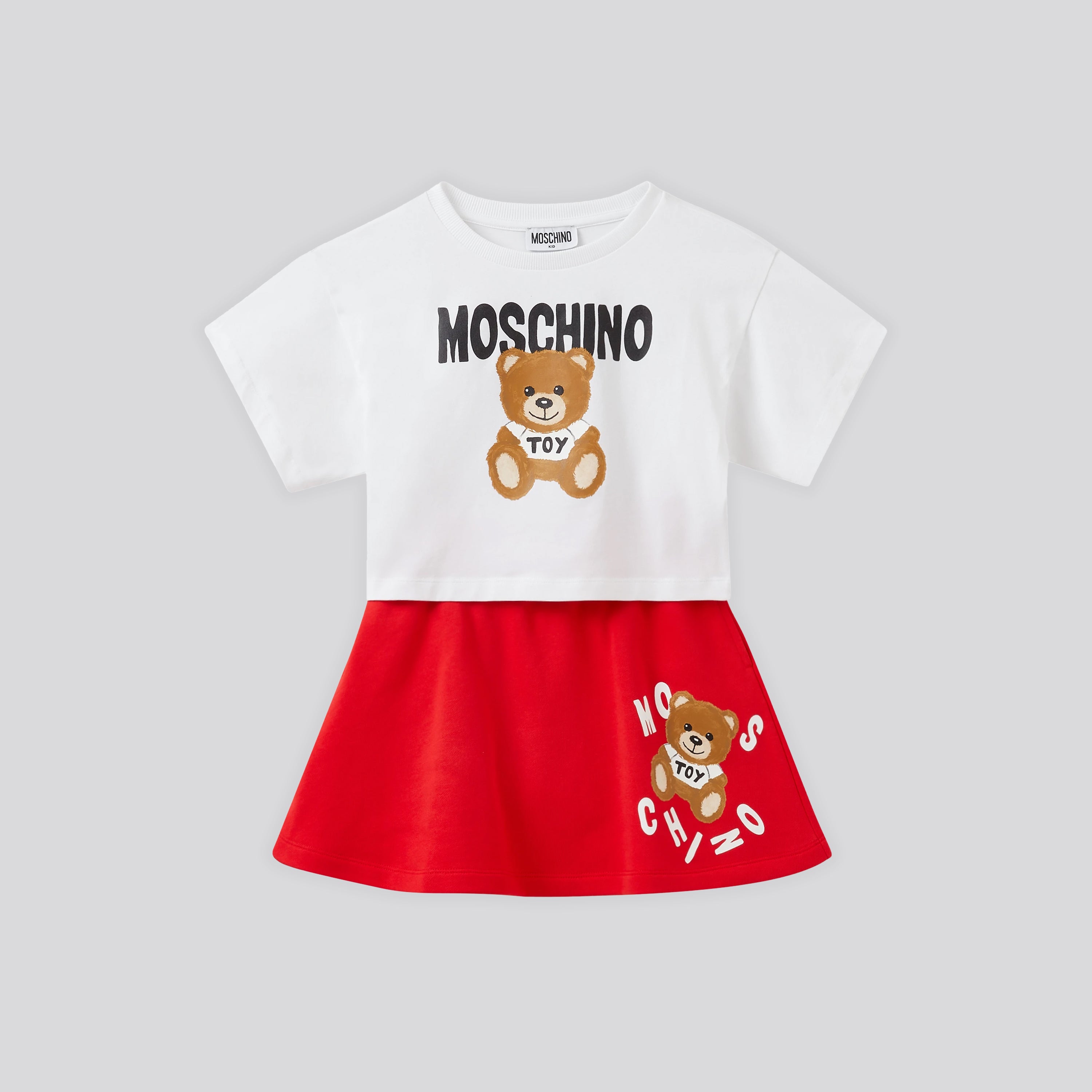 Set Blanco Rojo Moschino Kids Teddy