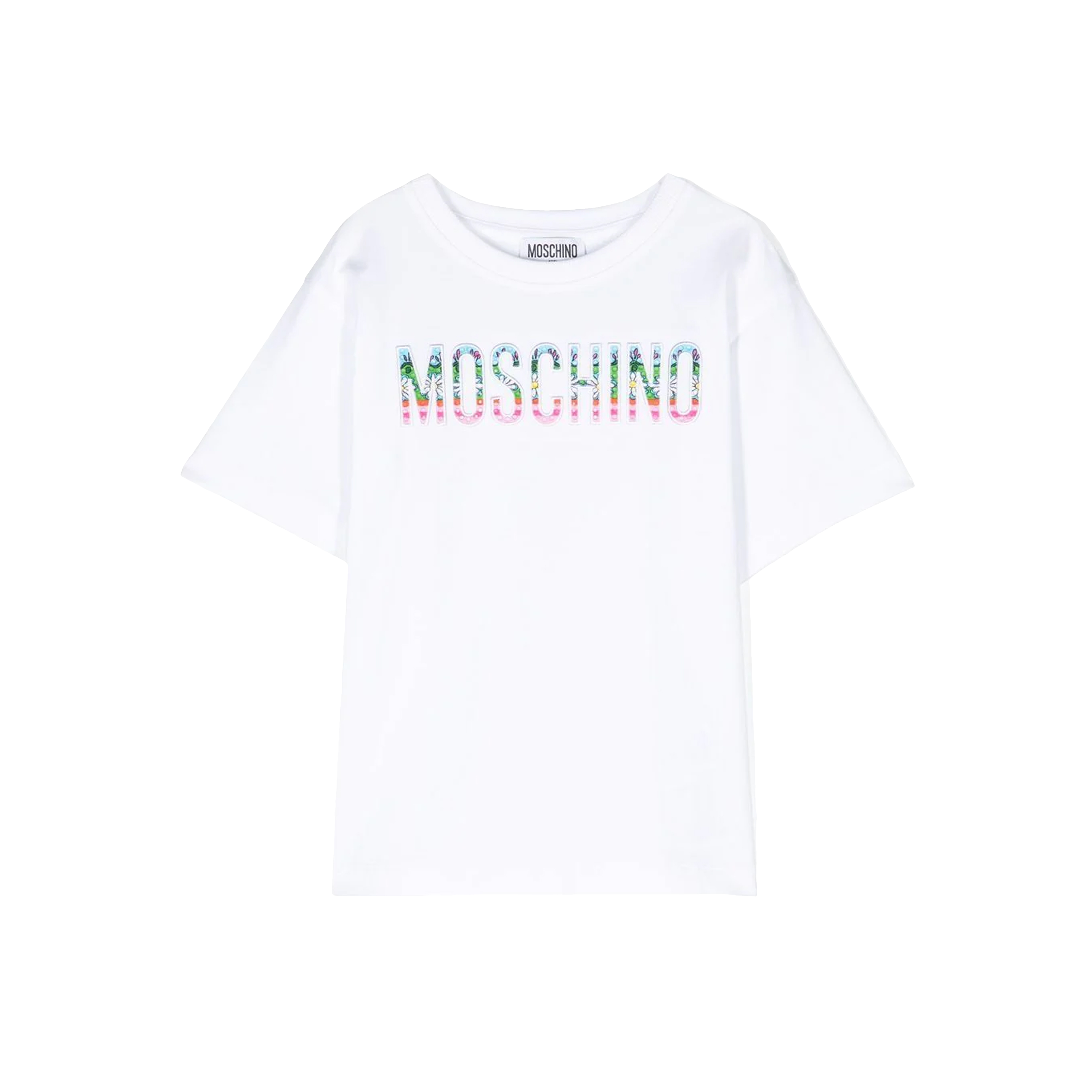 Camiseta Blanca Moschino Kids Emdroidered