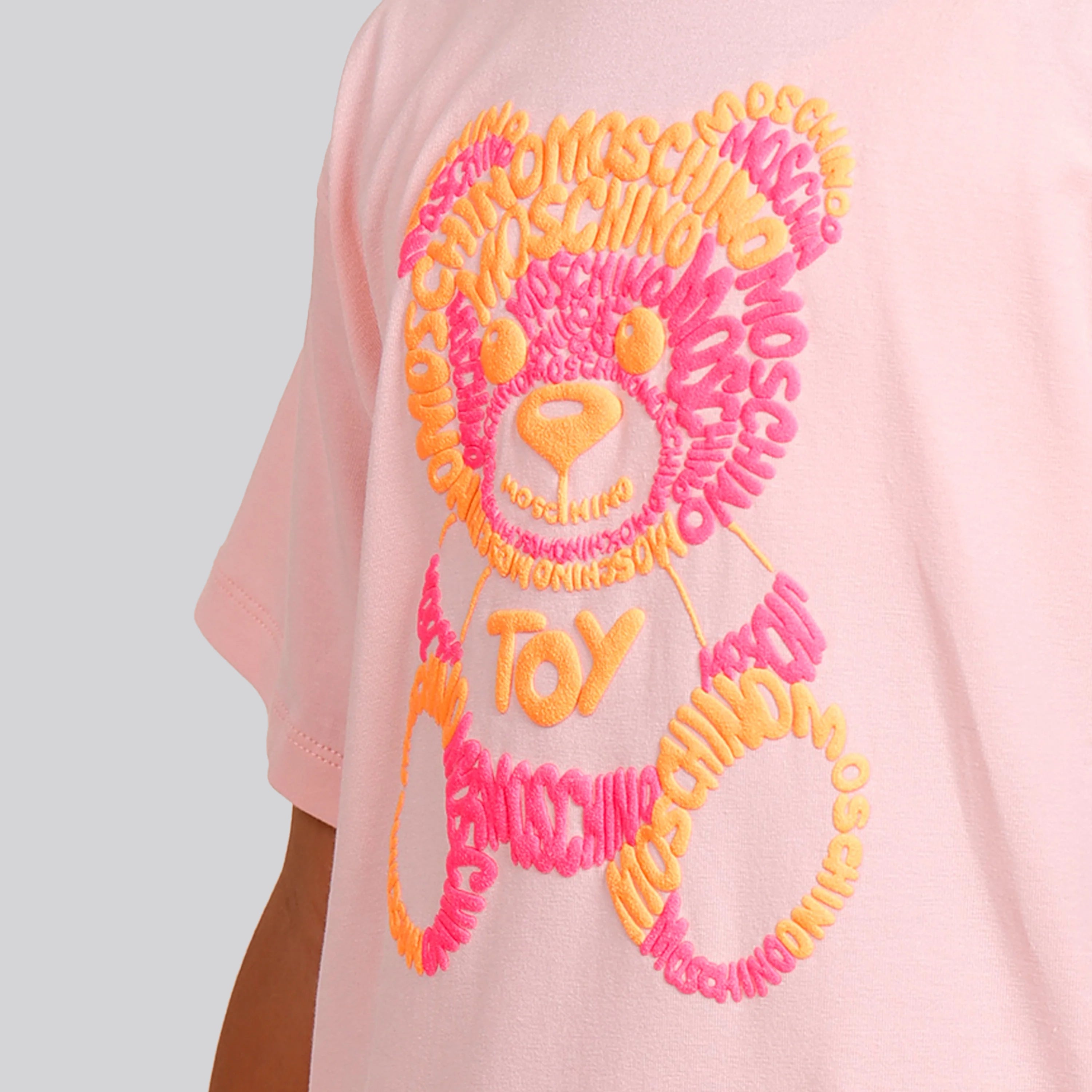 Vestido Rosado Naranja Moschino Kids Teddy