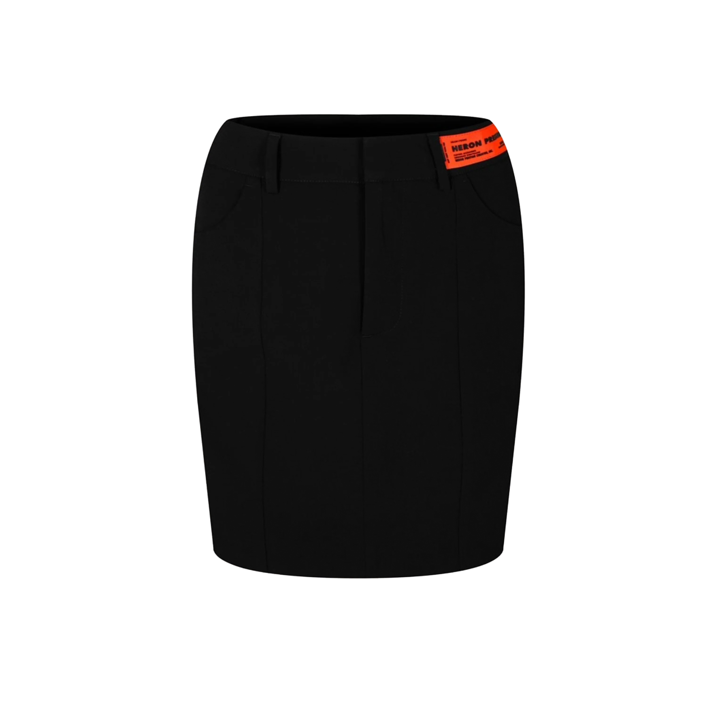 Falda Negra Heron Preston Skirt Tag