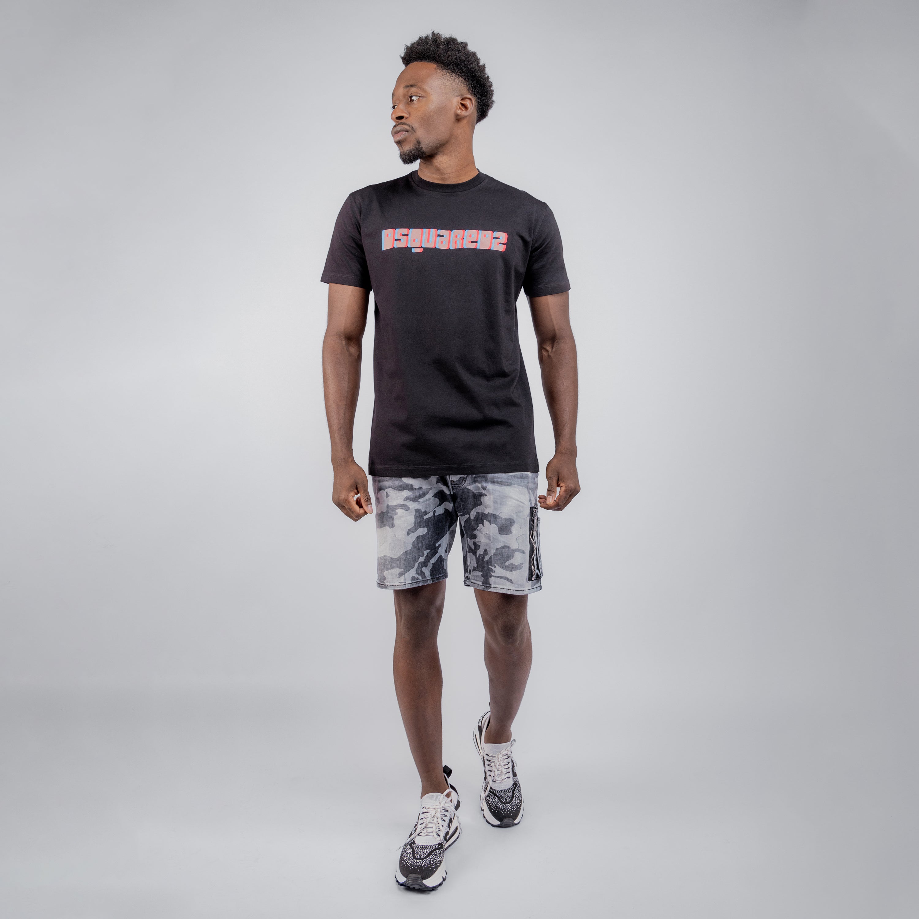 Camiseta Negra Dsquared2 Vise-Versa Logo