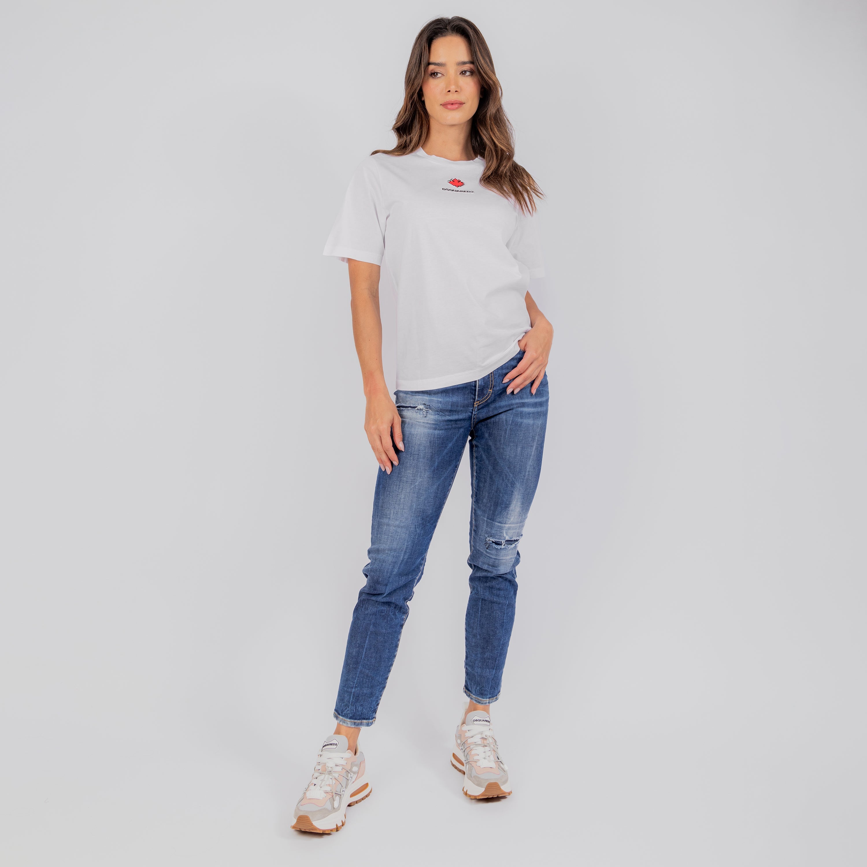 Camiseta Blanca Dsquared2 Leaf