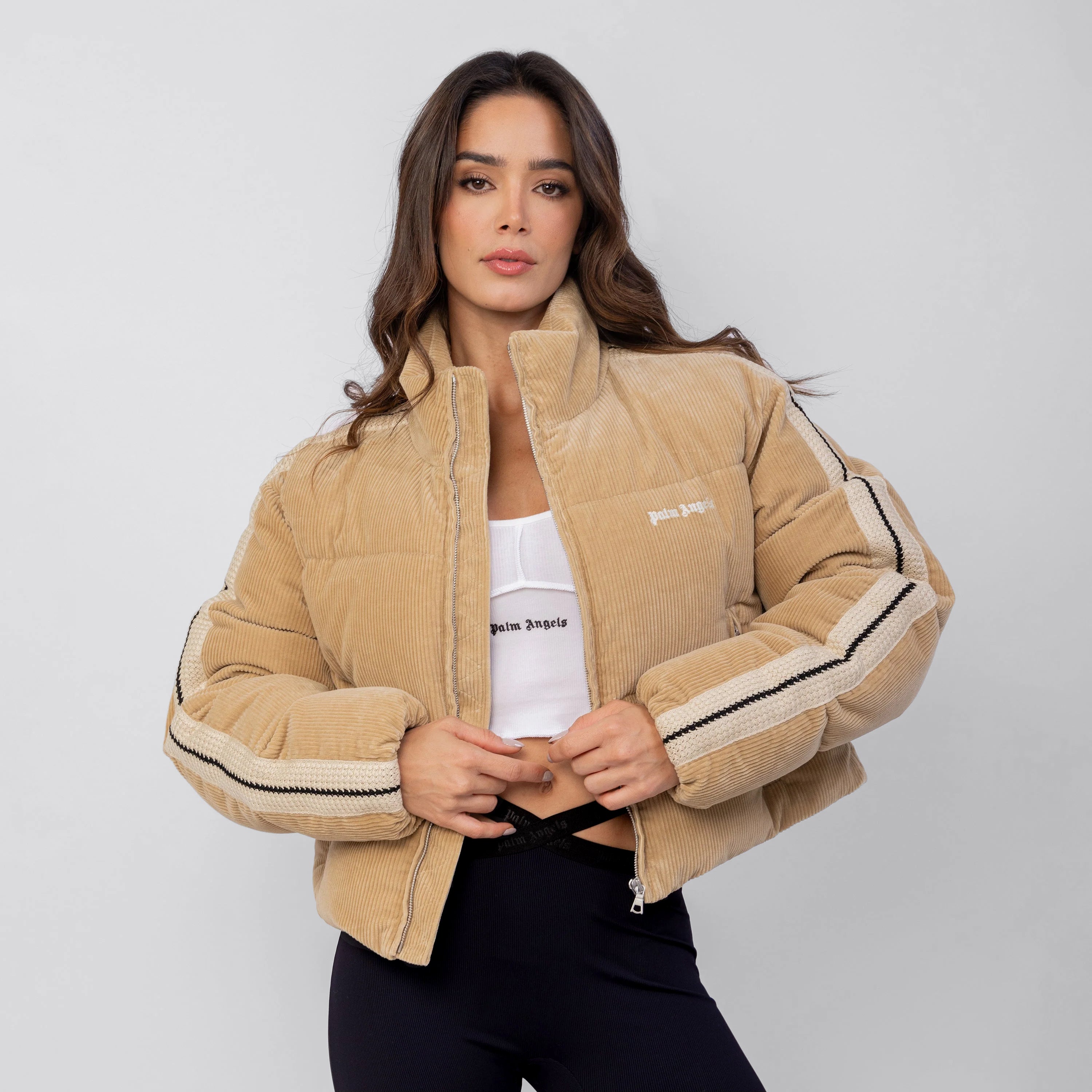 Chaqueta Beige Palm Angels Corduroy