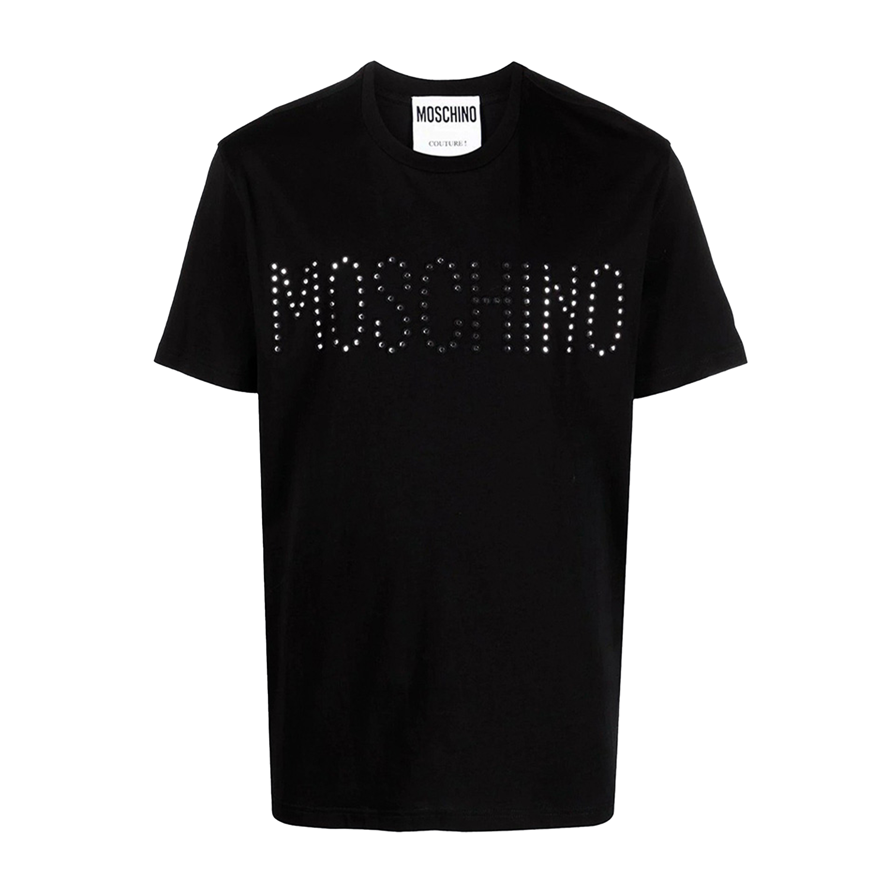 Camiseta Negra Moschino Couture Logo Rocks