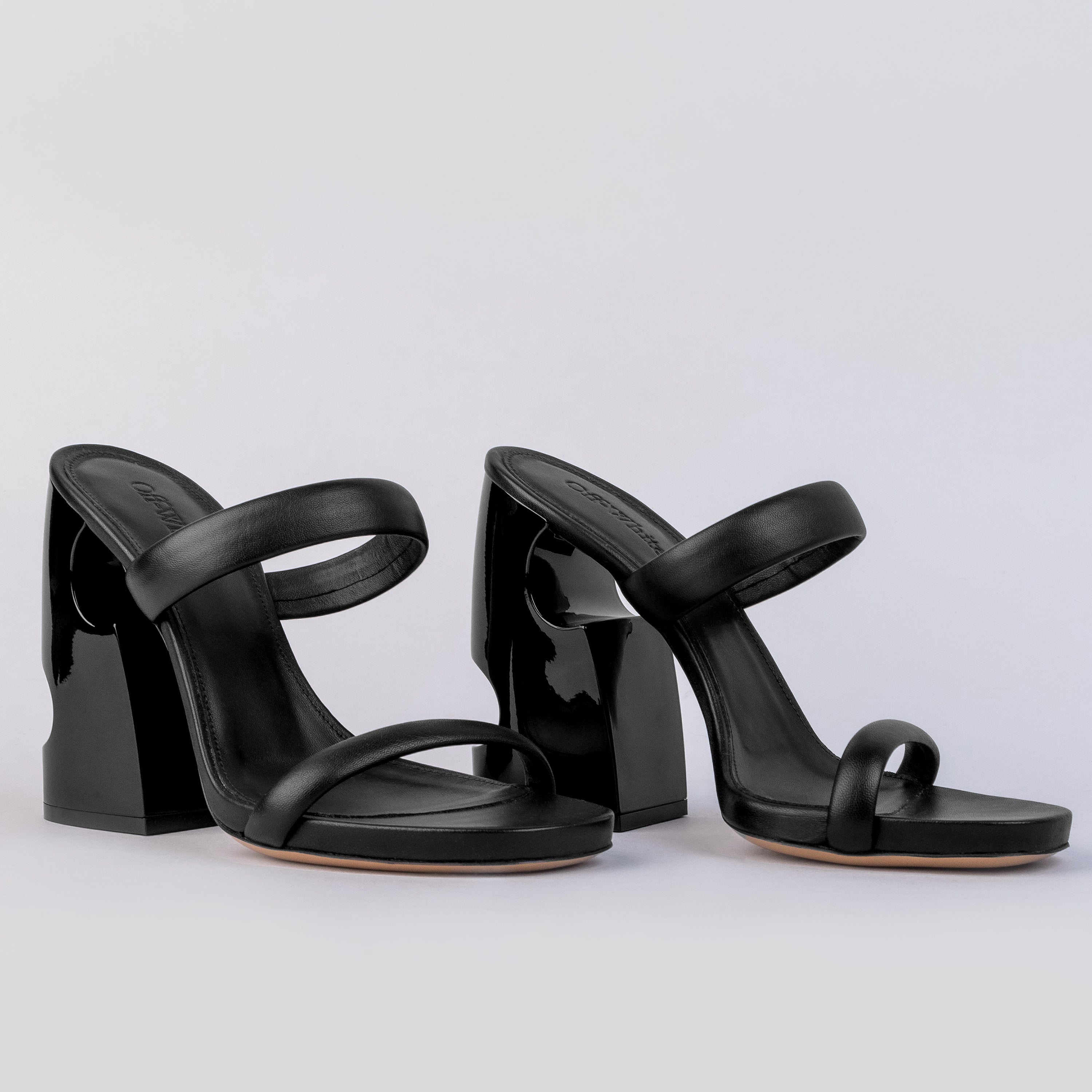 Sandalias de Tacón Negras Off-White Metheor