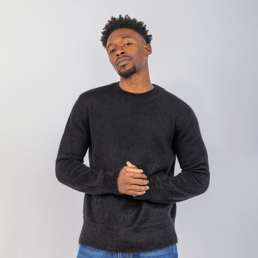 Buzo Negro Off-White Knit