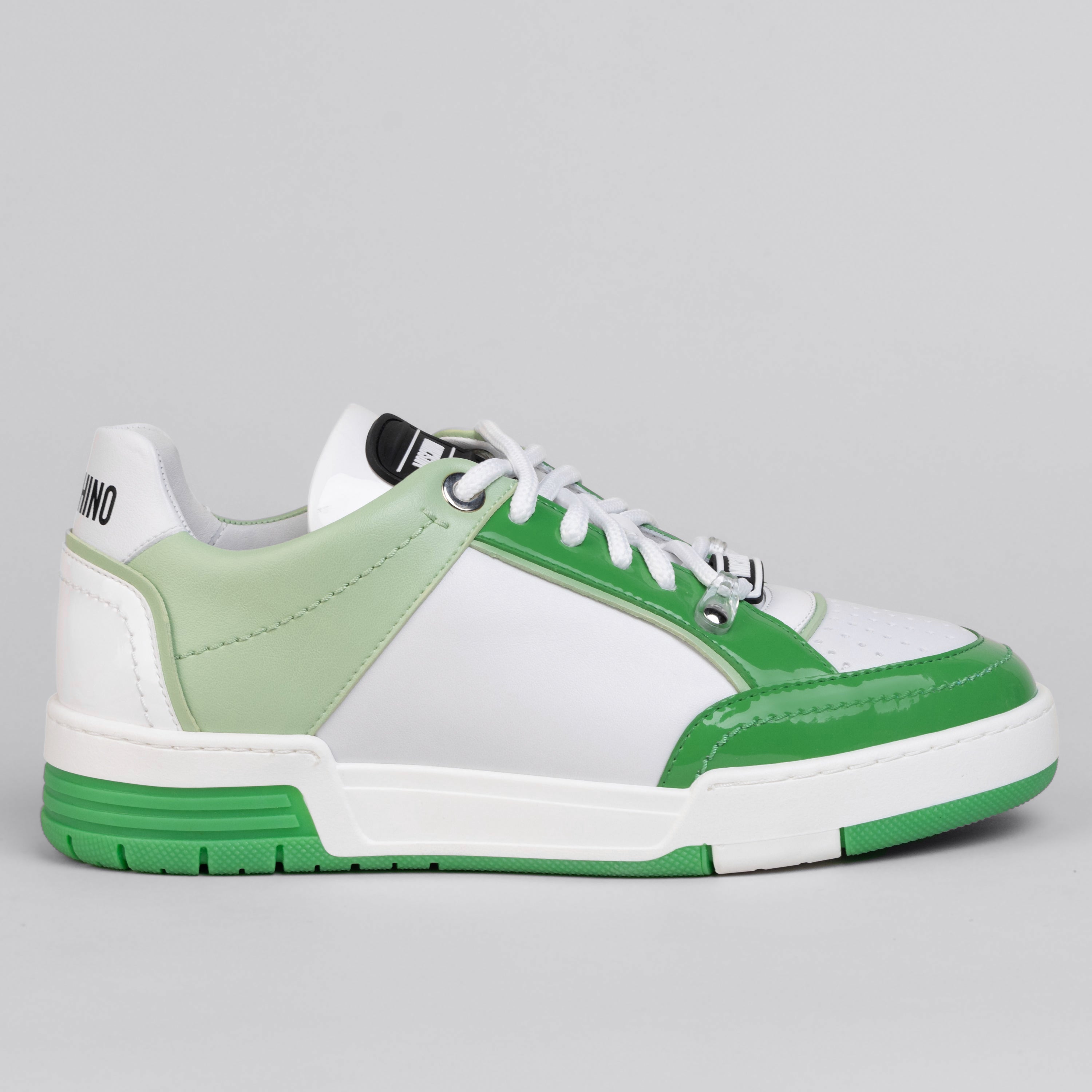 Sneakers Blanco Moschino Verde Low Top