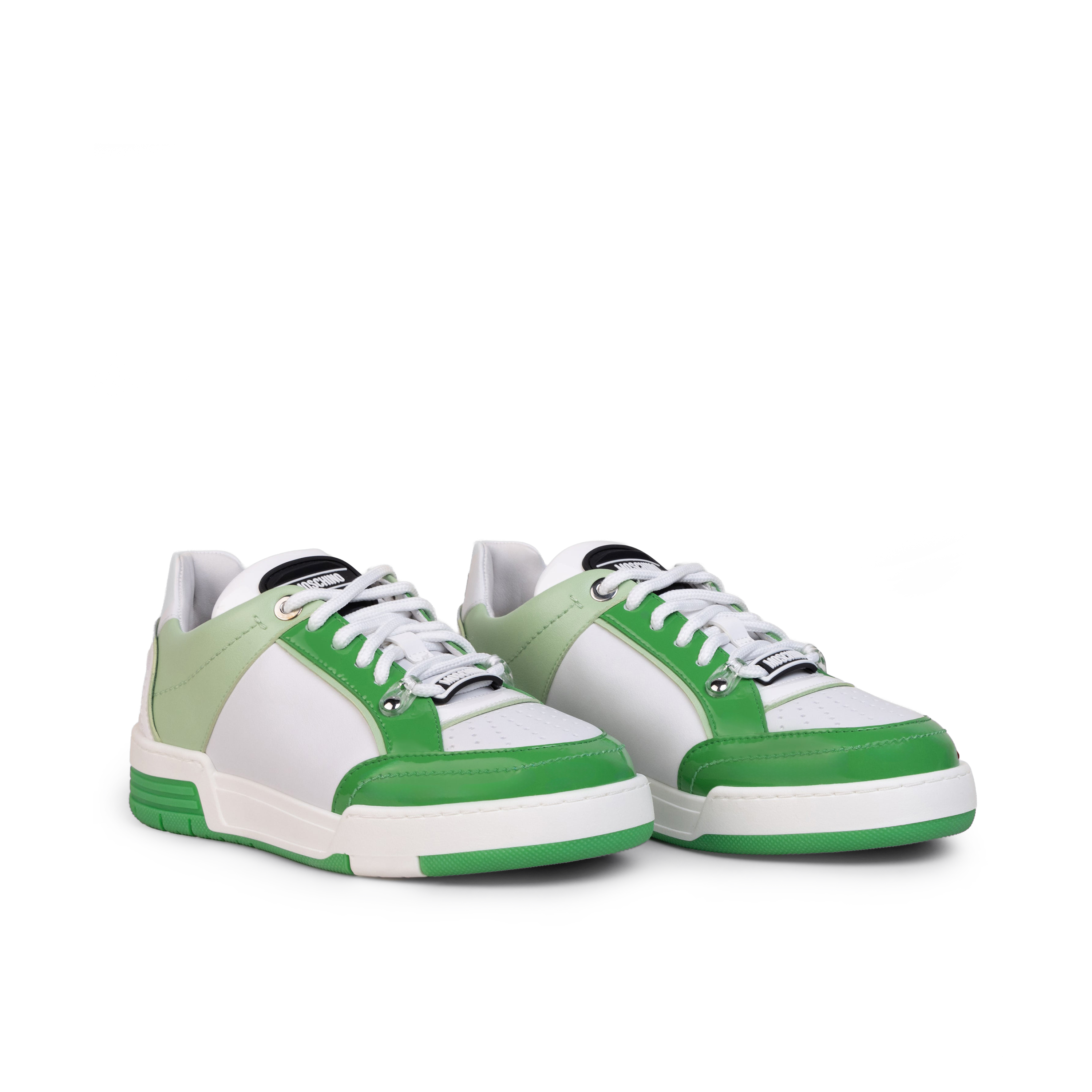 Sneakers Blanco Moschino Verde Low Top