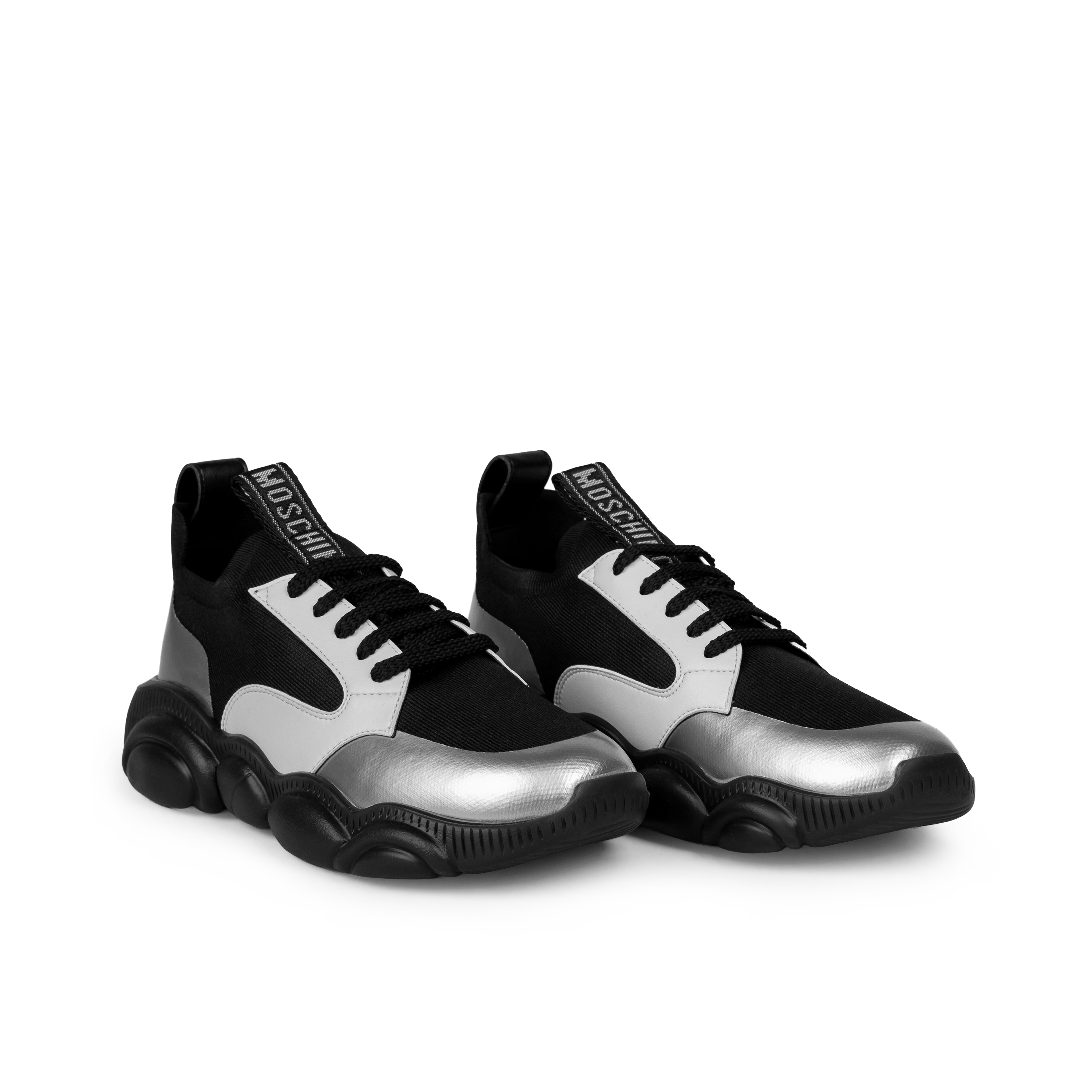 Sneakers Negro Moschino Blanco Bubble