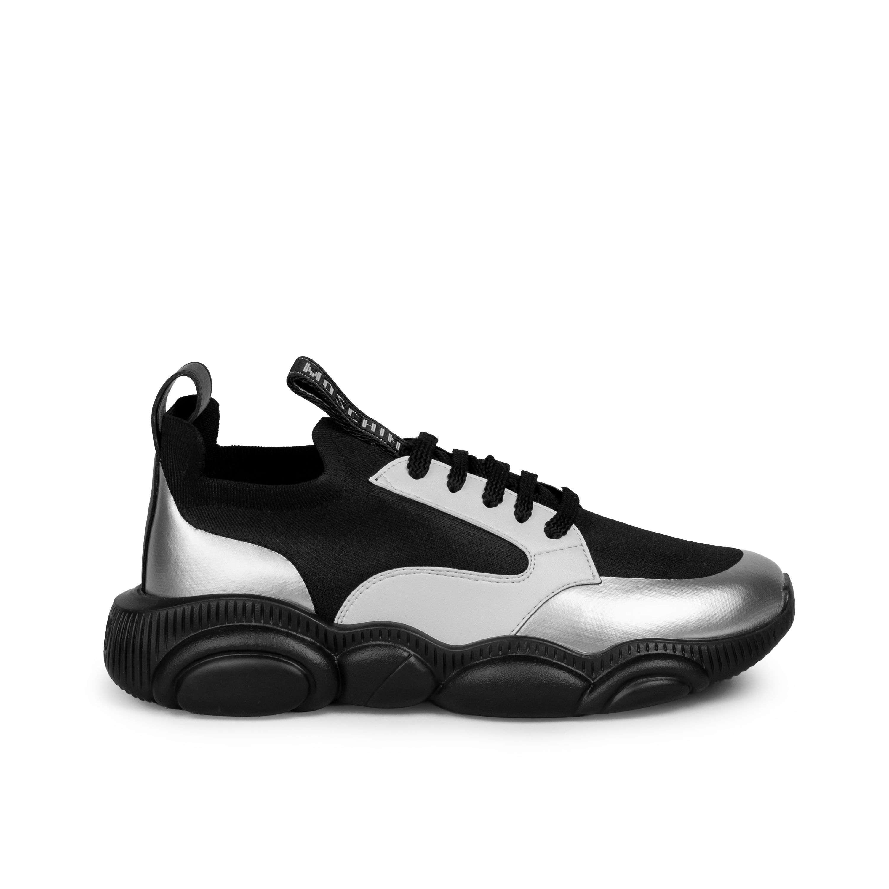 Sneakers Negro Moschino Blanco Bubble