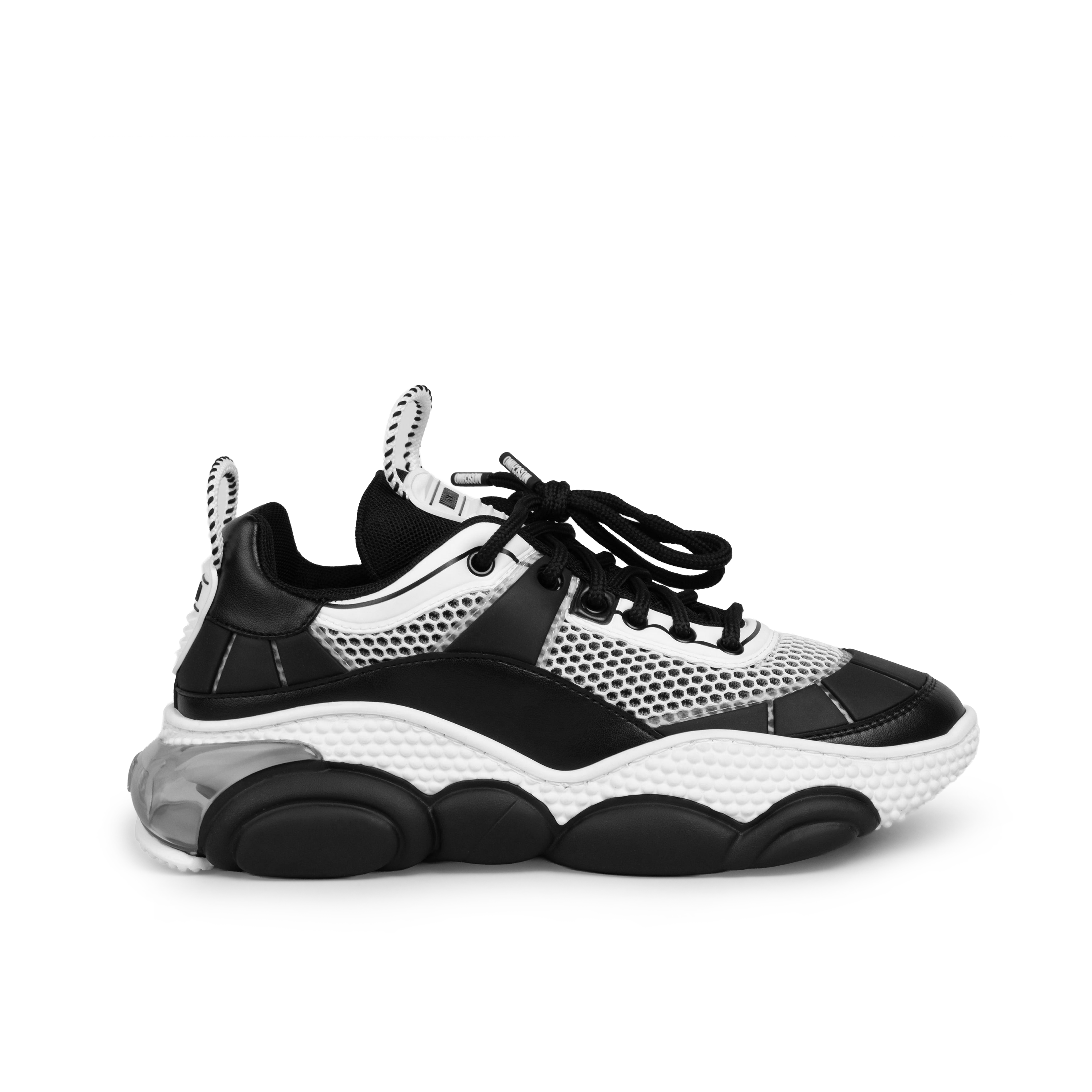 Sneakers Negro Moschino Blanco Embossed