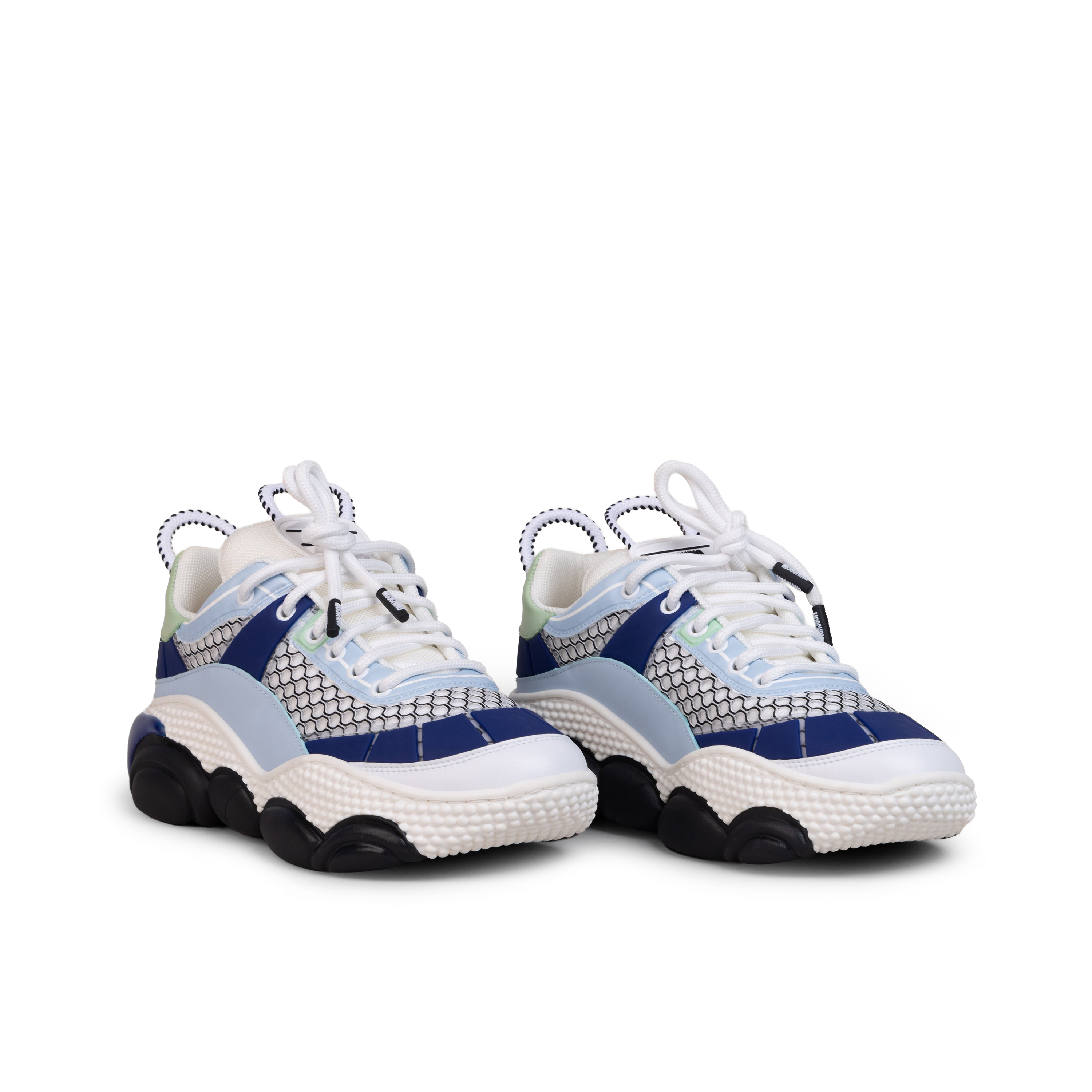 Sneakers Blanco Moschino Blue Embossed
