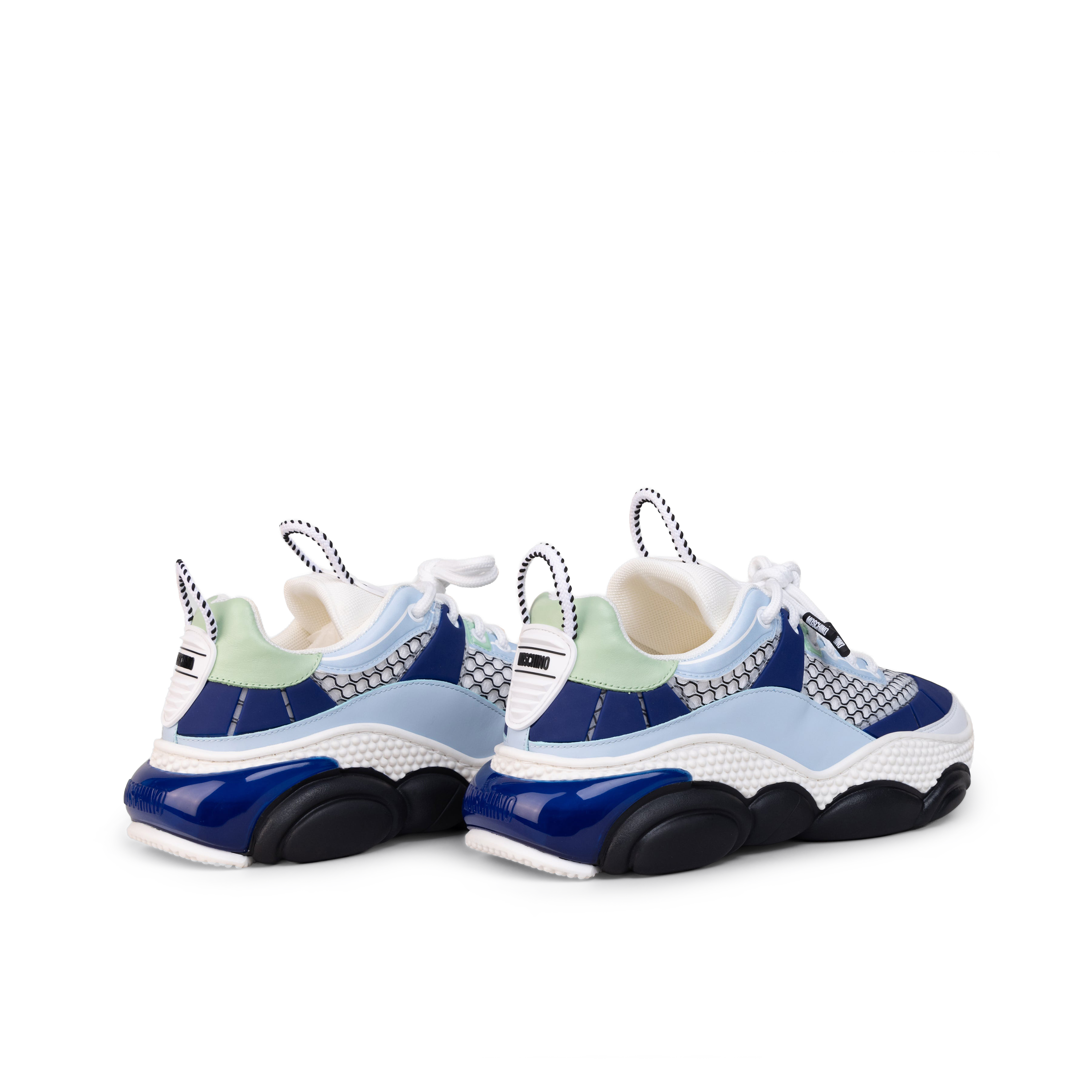 Sneakers Blanco Moschino Blue Embossed