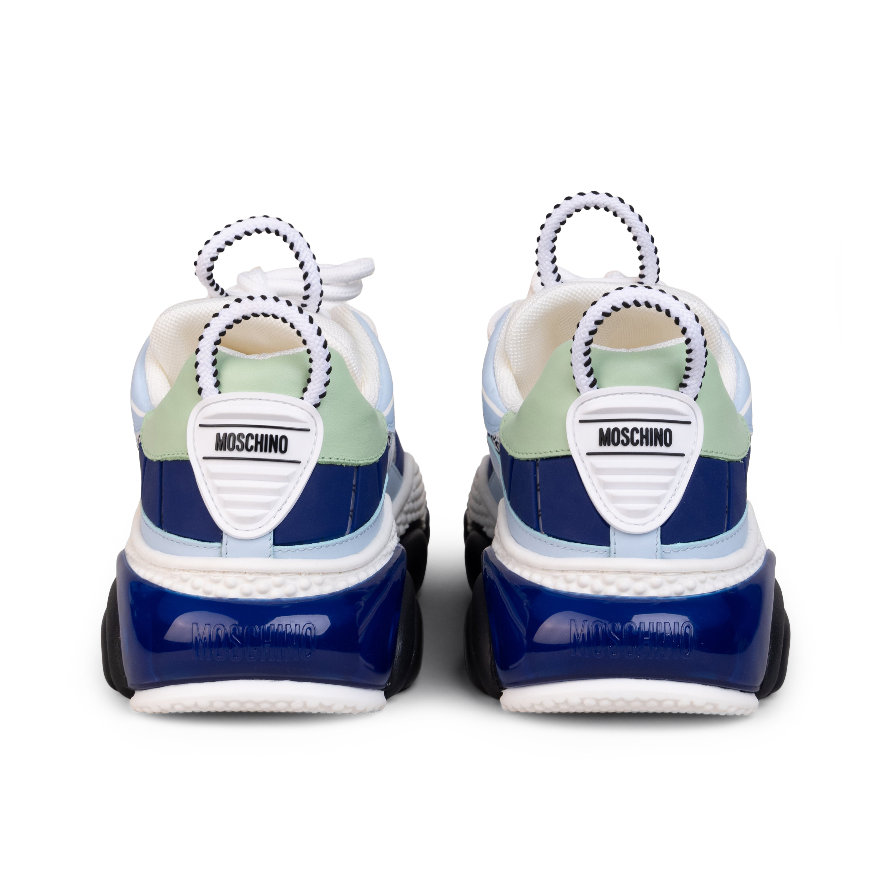 Sneakers Blanco Moschino Blue Embossed