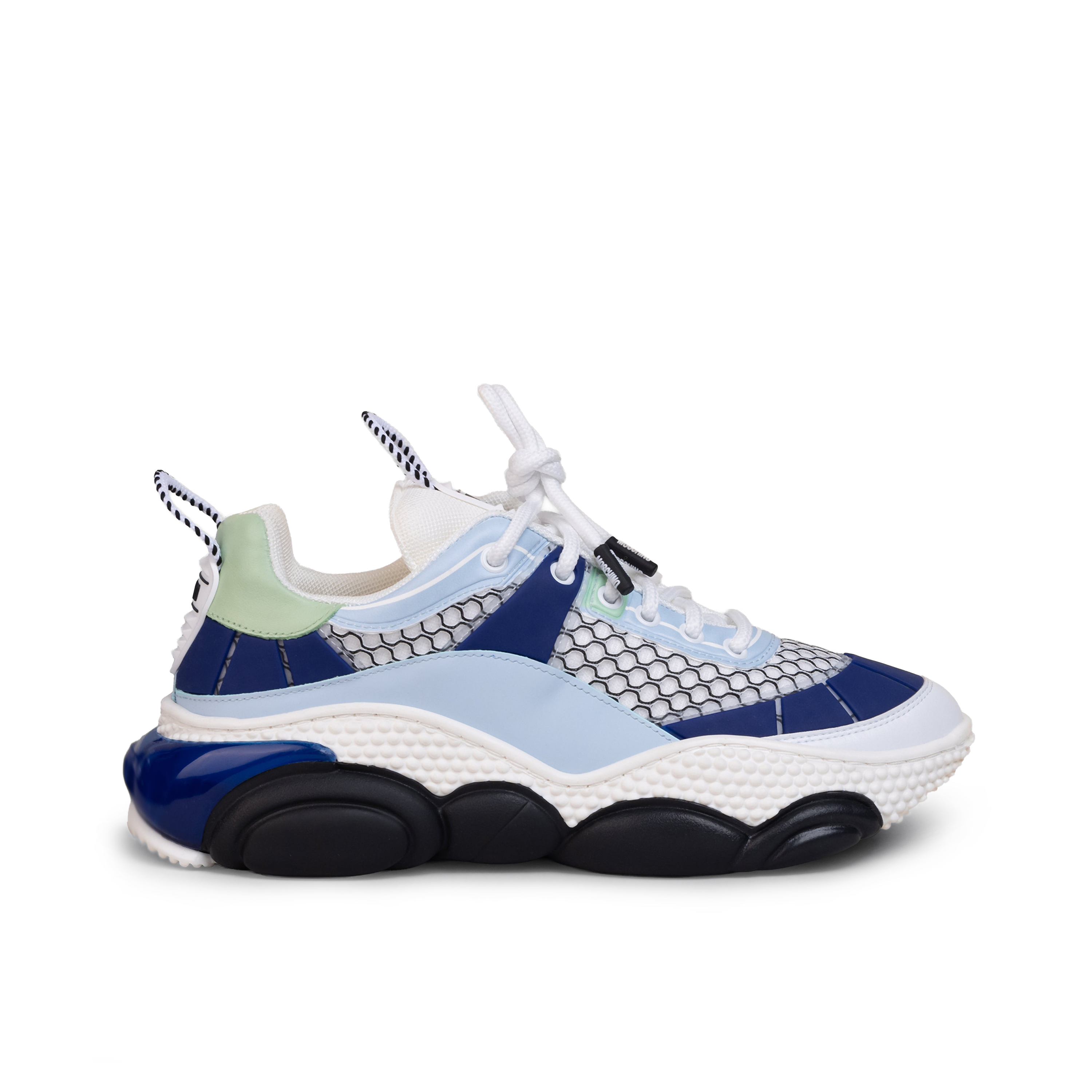 Sneakers Blanco Moschino Blue Embossed