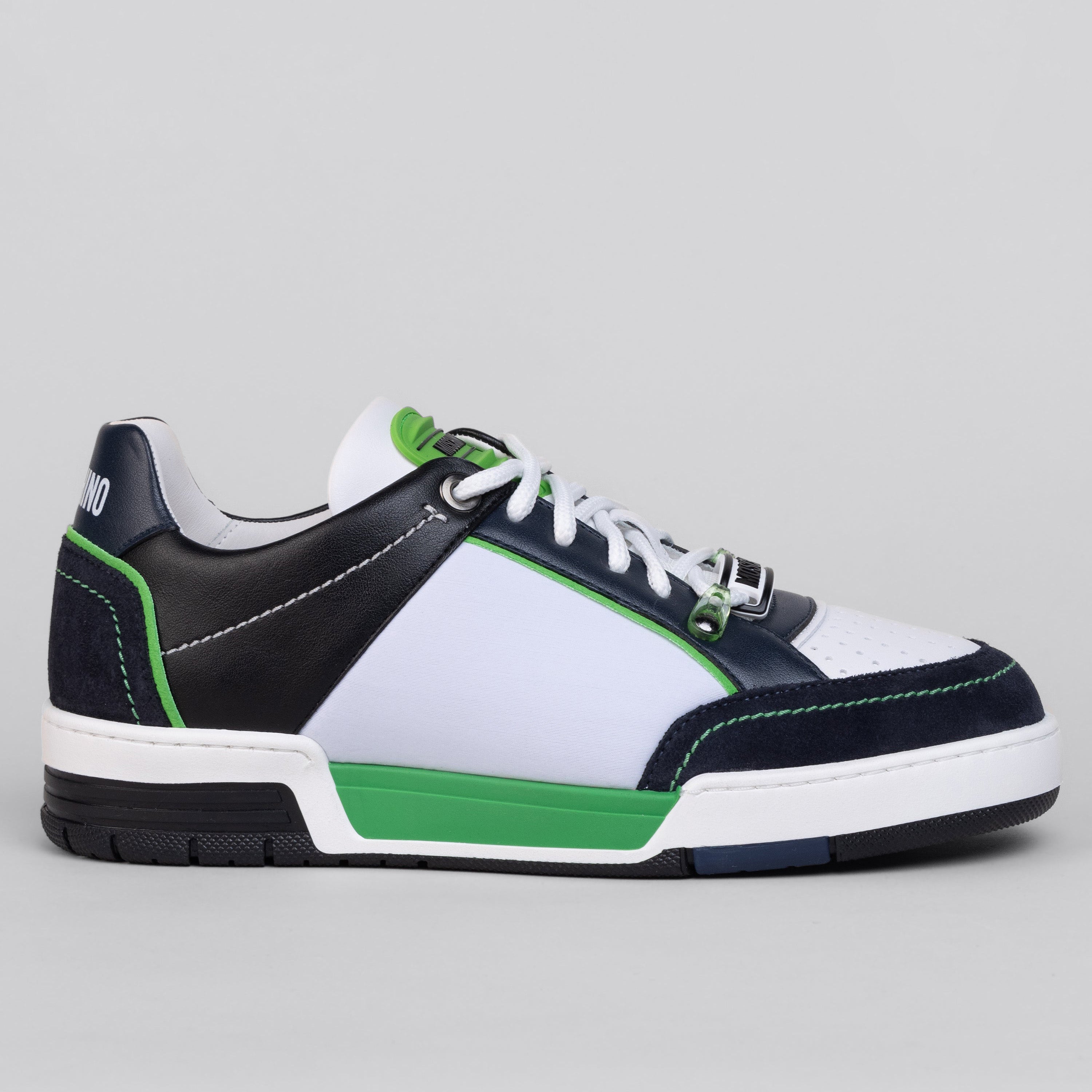 Sneakers Blanco Moschino Verde Two-Tone