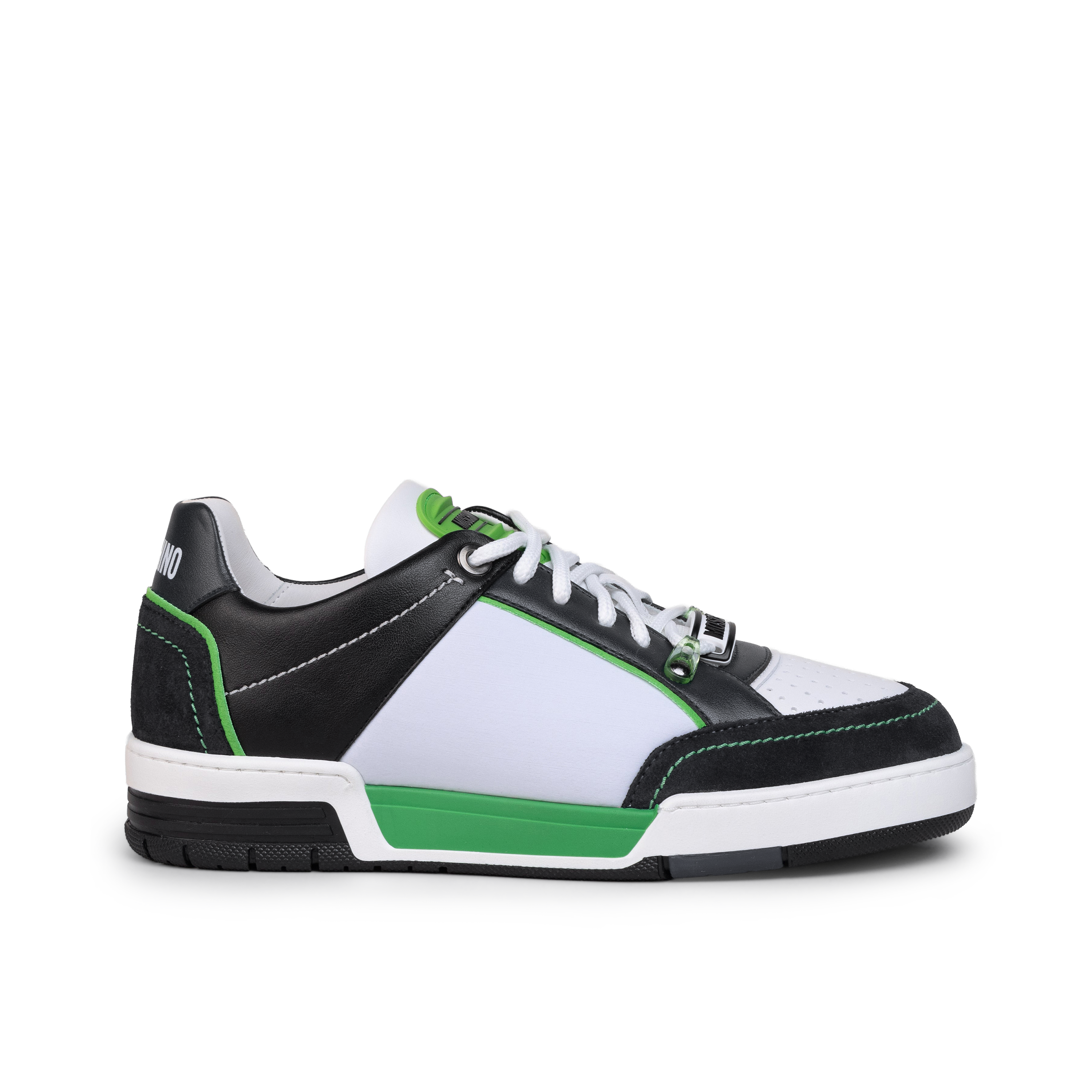 Sneakers Blanco Moschino Verde Two-Tone