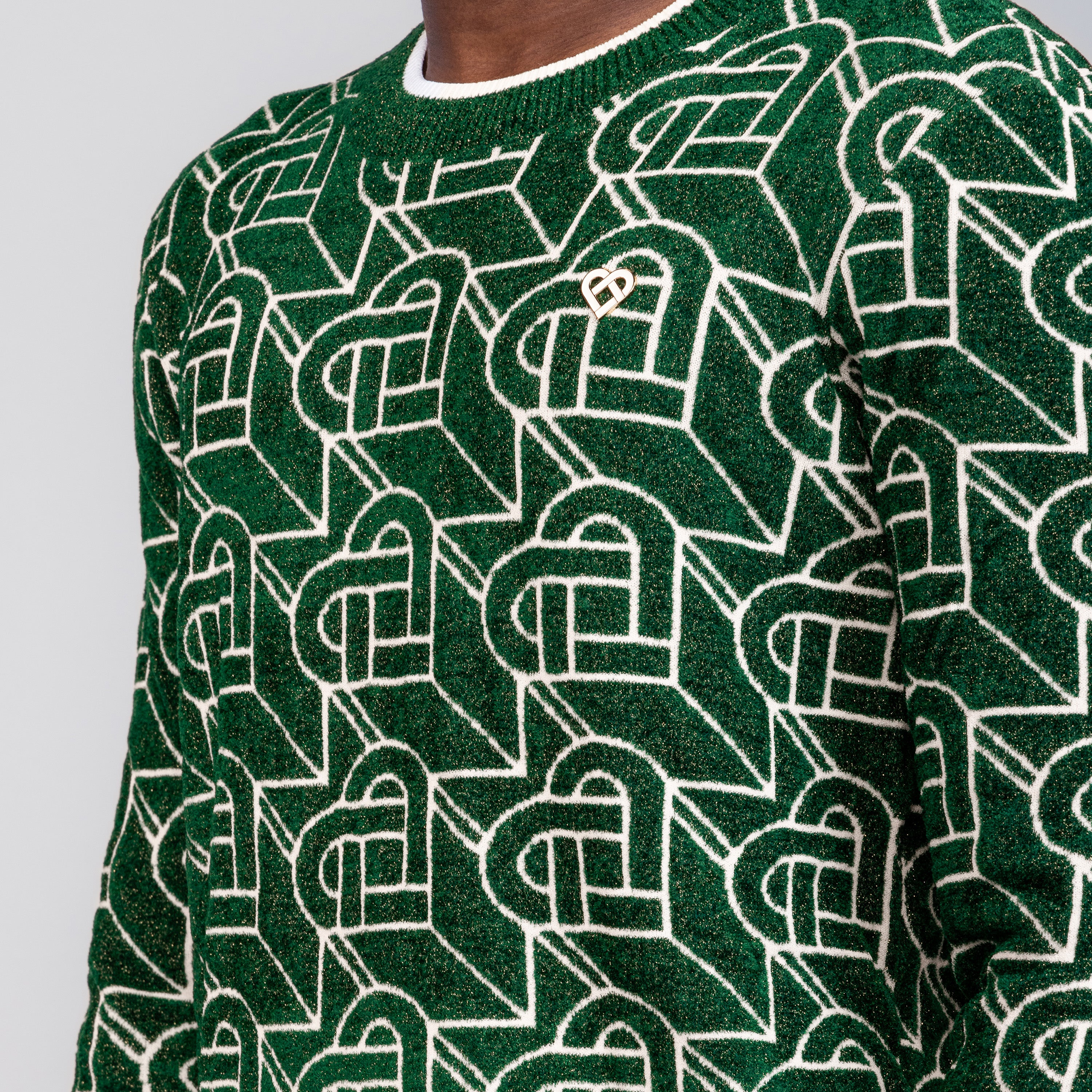 Buzo Verde Casablanca Heart Monogram