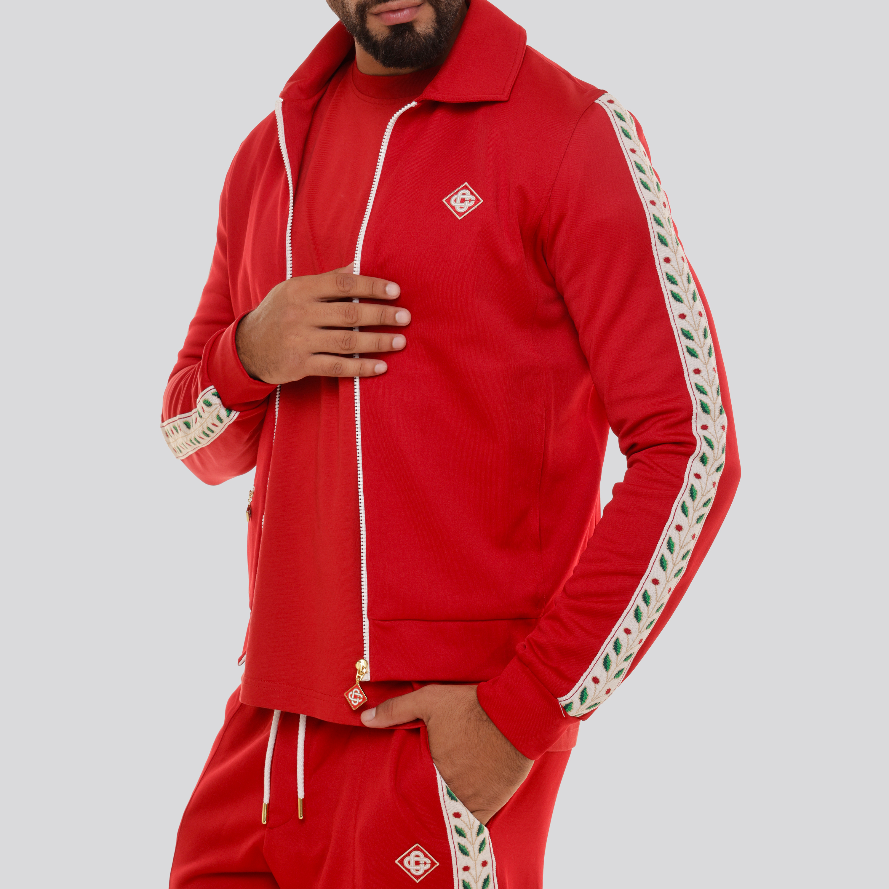 Chaqueta Rojo Casablanca Laurel Tricot