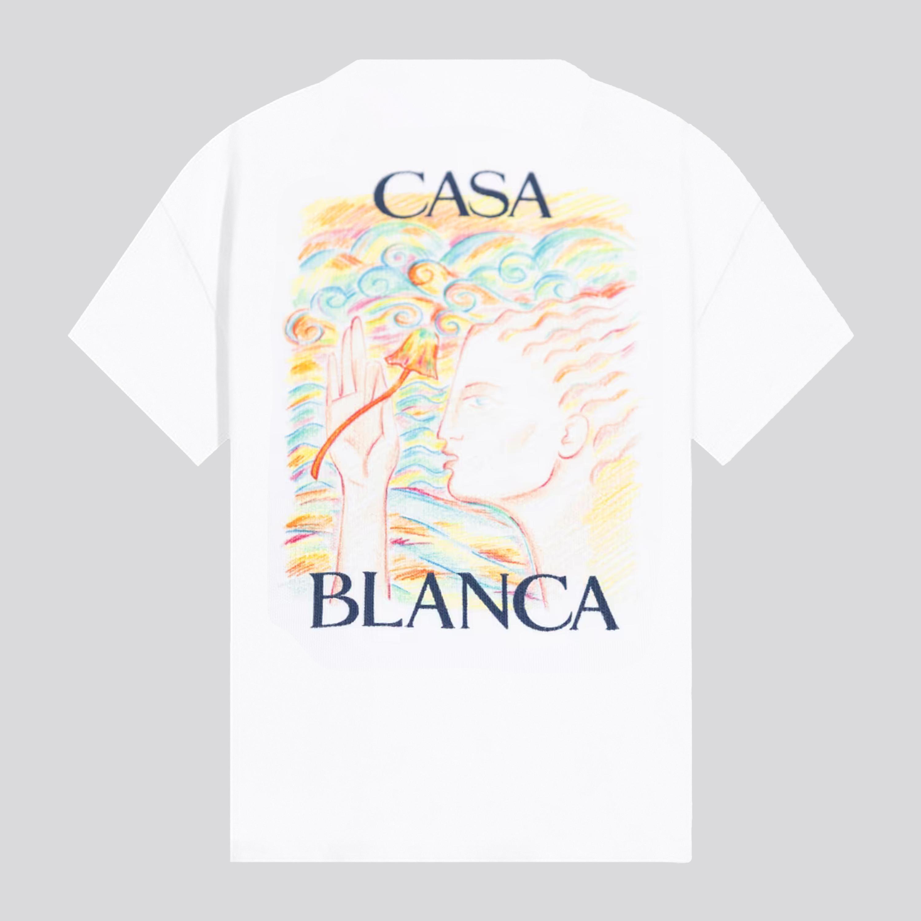 Camiseta Blanca Casablanca Rainbow Mushroom