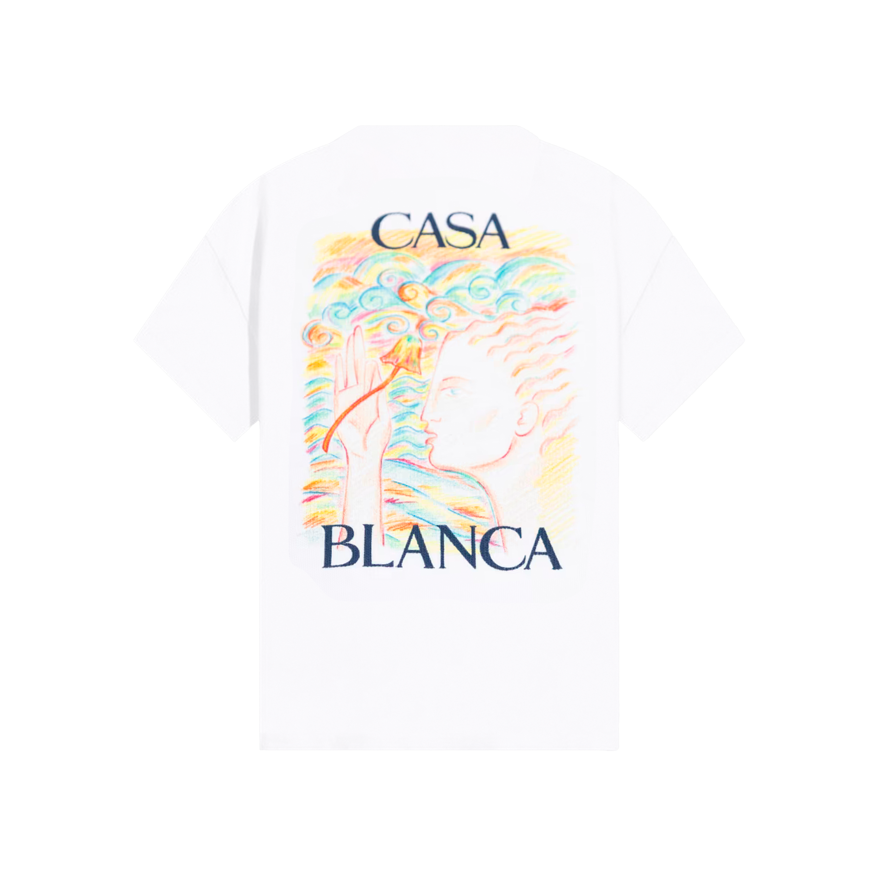 Camiseta Blanca Casablanca Rainbow Mushroom