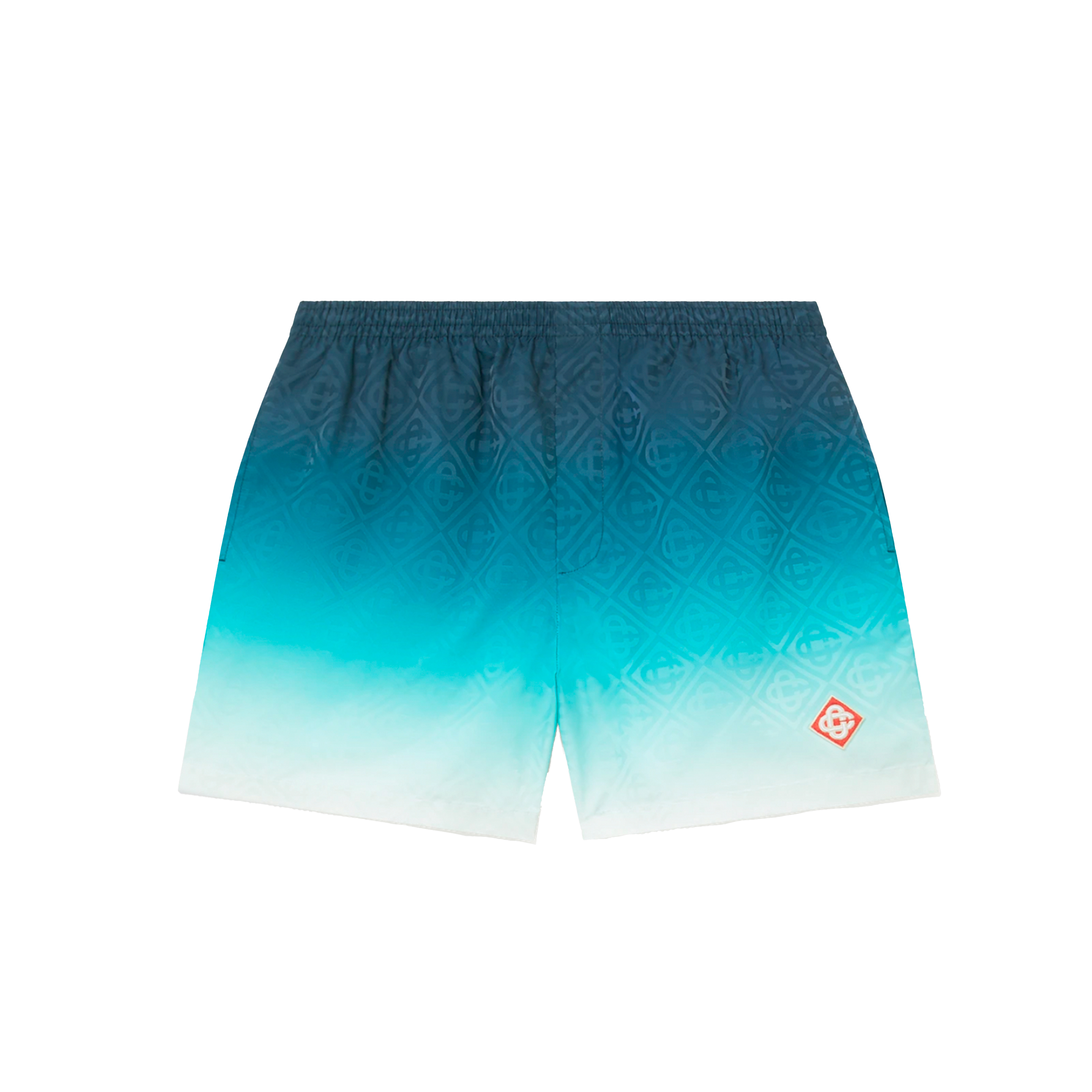 Pantaloneta Azul Casablanca Logo Jacquard
