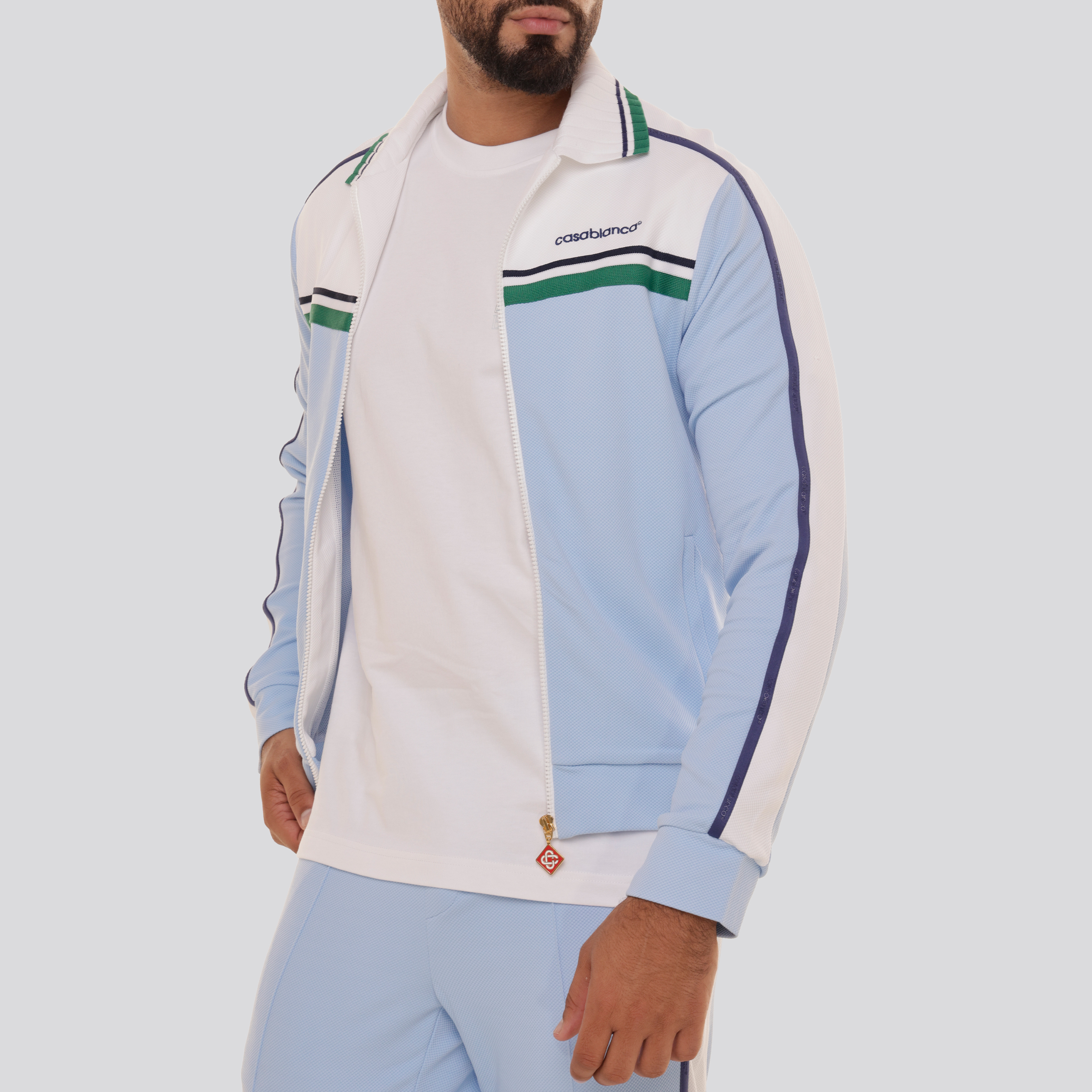 Chaqueta Celeste Casablanca Embroidered Logo