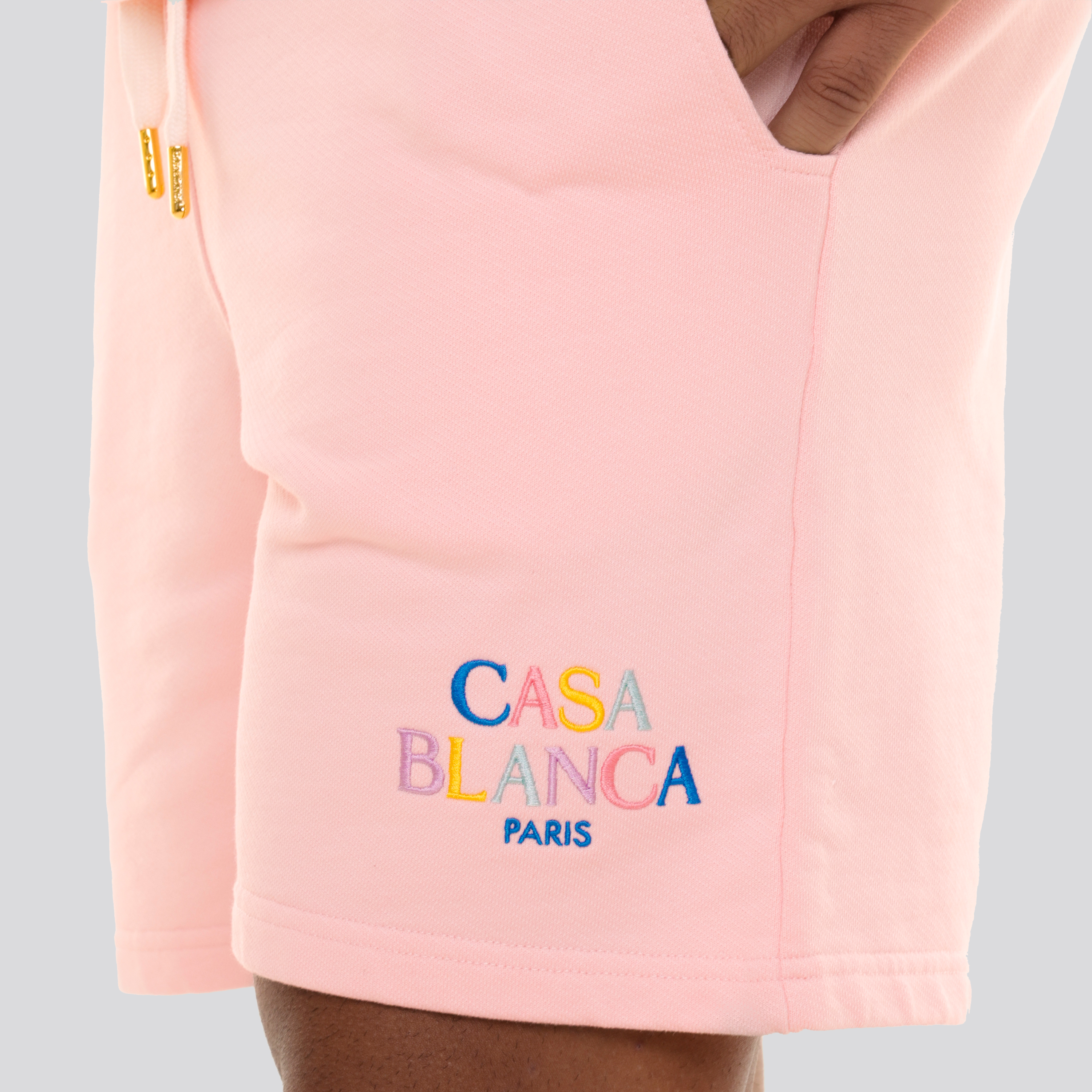 Shorts Rosado Casablanca Stacked Logo